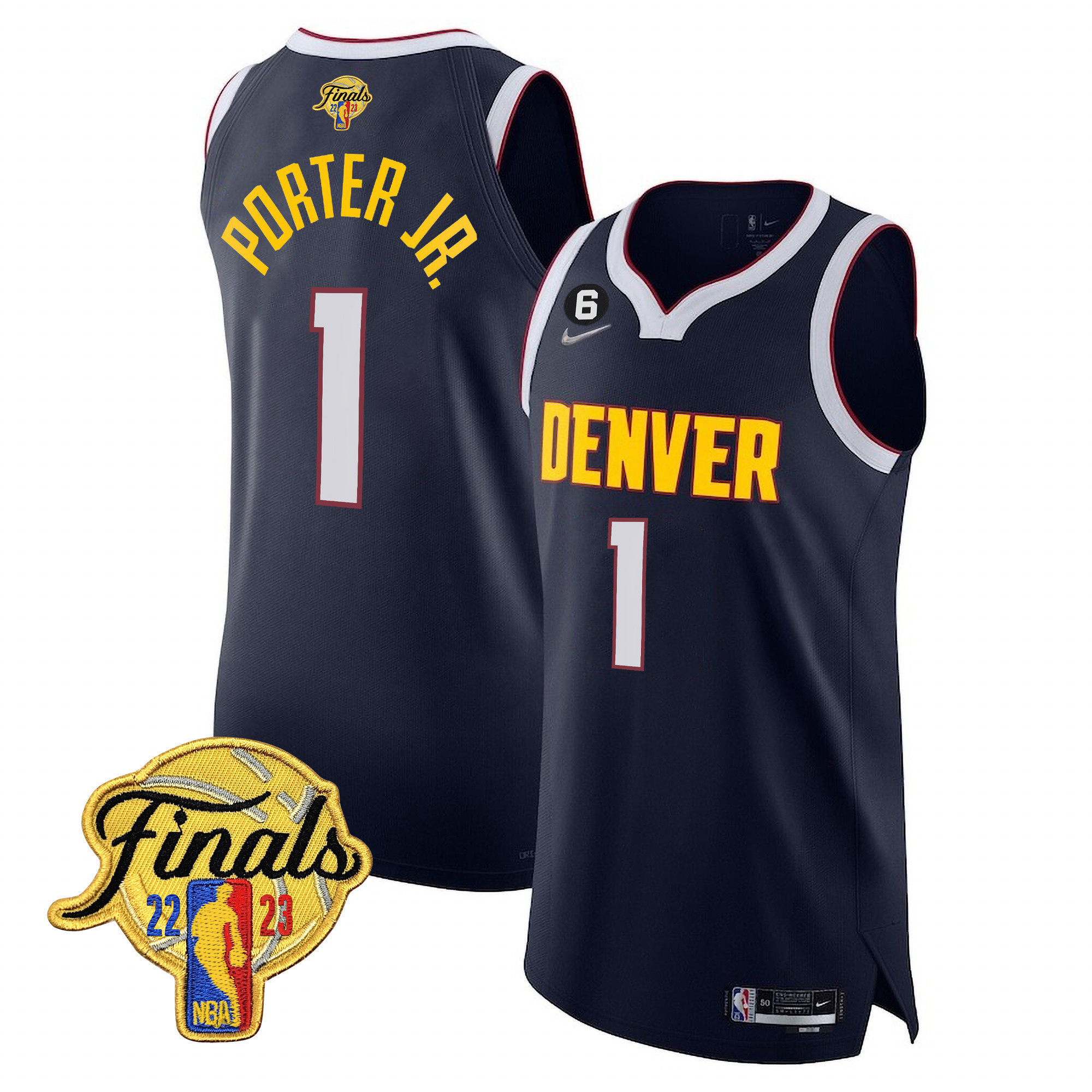 Porter Jr. Men's Denver Nuggets 2023 Finals Patch Collection Diamond Jersey V2 - All Stitched