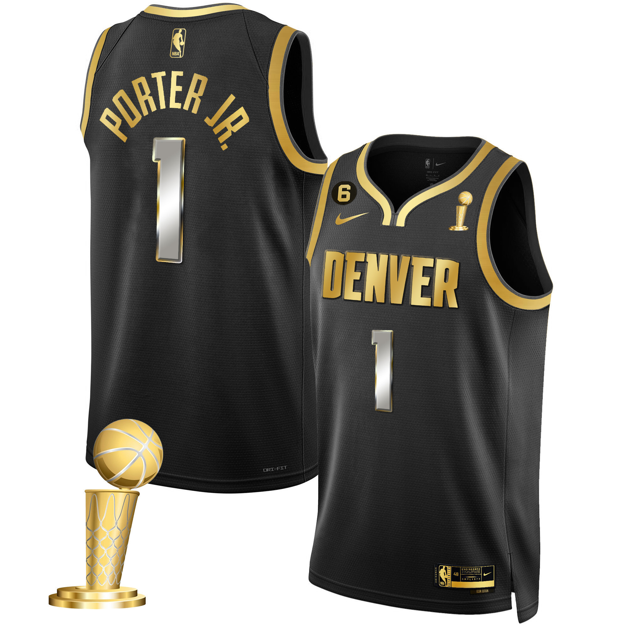Porter Jr. Youth's Denver Nuggets 2023 Champions Black Limited Jersey Collection - All Stitched