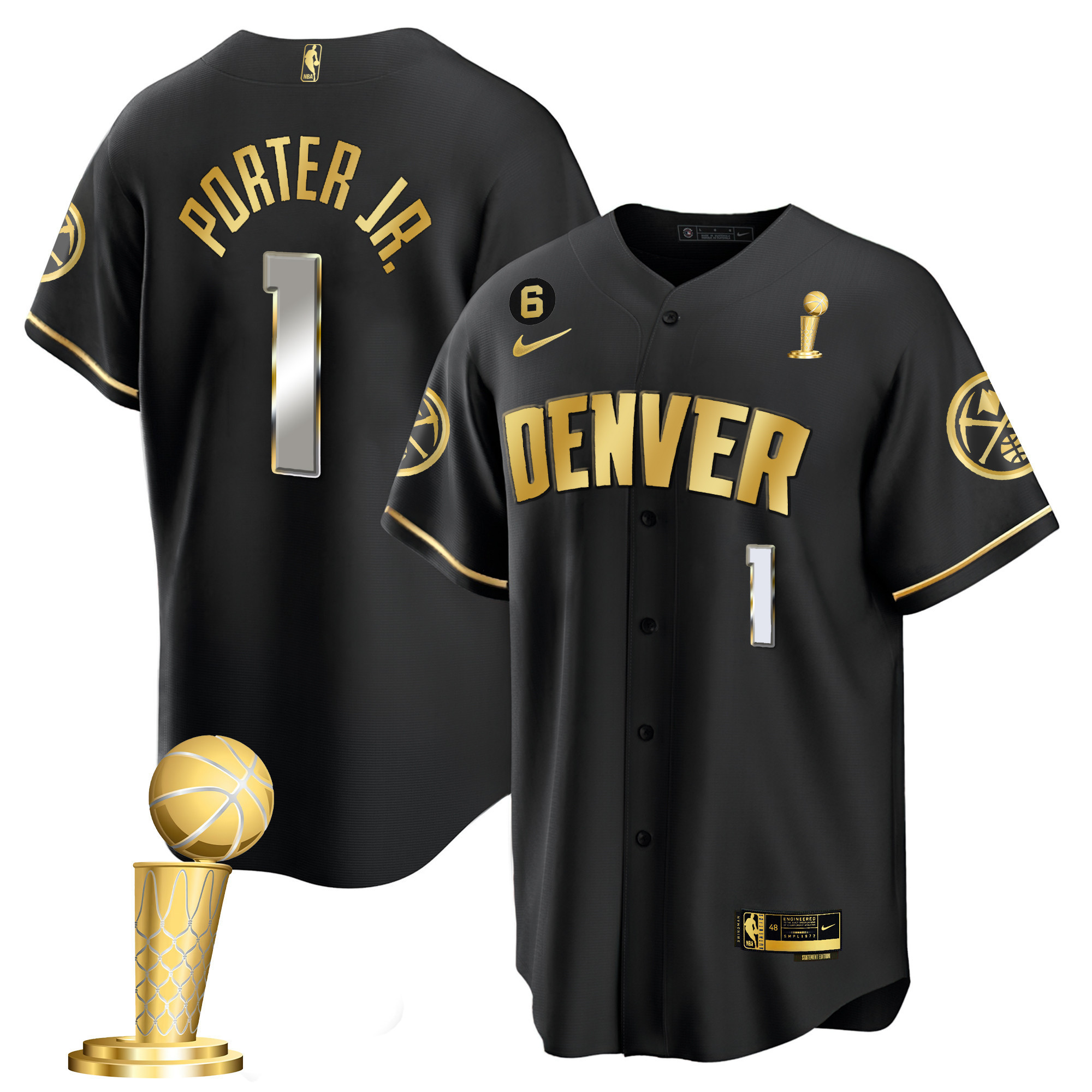 Porter Jr. Youth's Denver Nuggets 2023 Champions Cool Base Black Limited Jersey - All Stitched