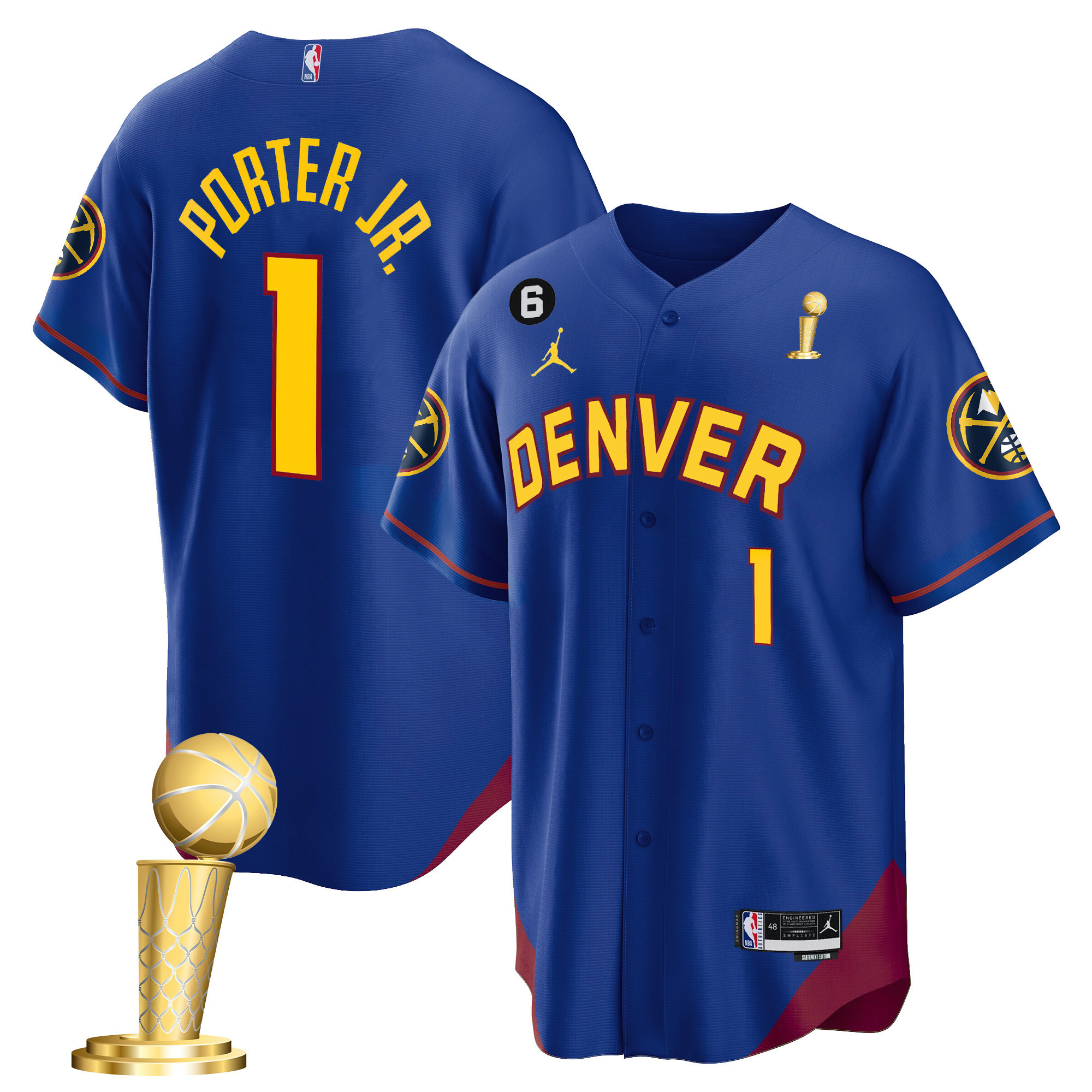 Porter Jr. Youth's Denver Nuggets 2023 Champions Cool Base Statement Jersey - All Stitched
