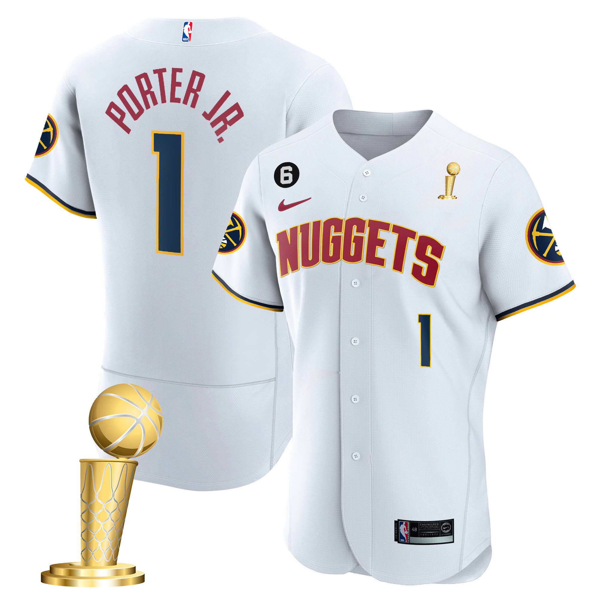 Porter Jr. Youth's Denver Nuggets 2023 Champions Flex Base Association Jersey - All Stitched