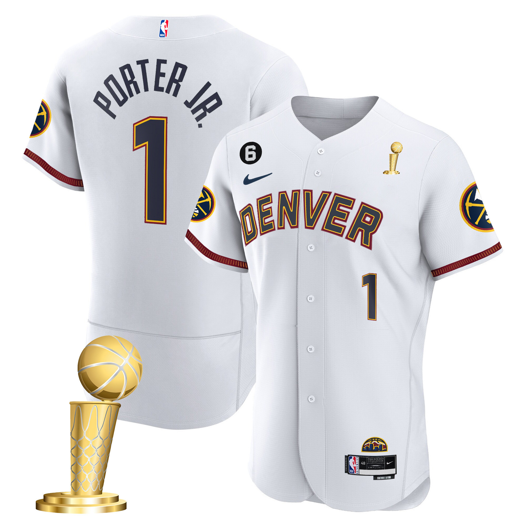 Porter Jr. Youth's Denver Nuggets 2023 Champions Flex Base City Jersey - All Stitched