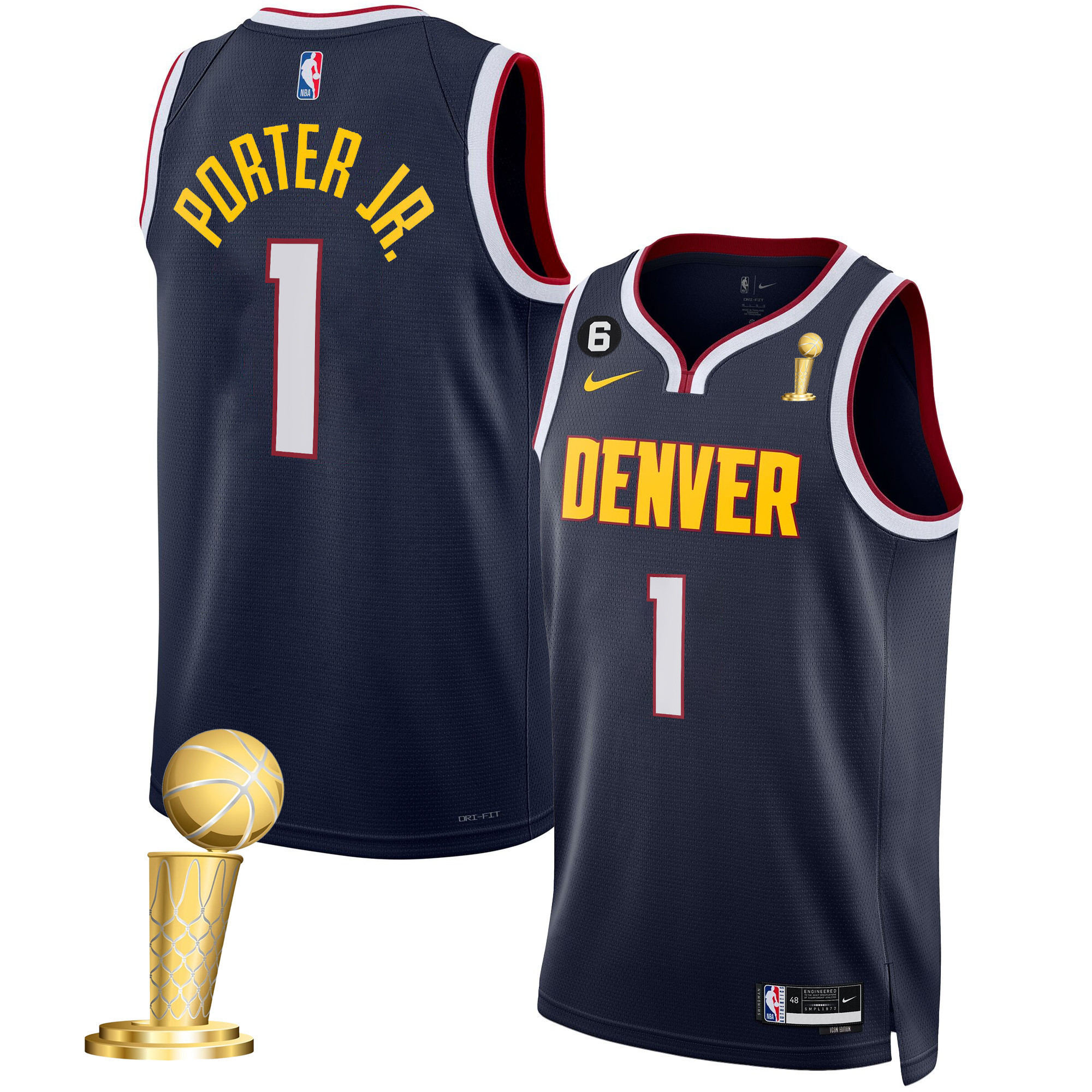 Porter Jr. Youth's Denver Nuggets 2023 Champions Icon Jersey Collection - All Stitched