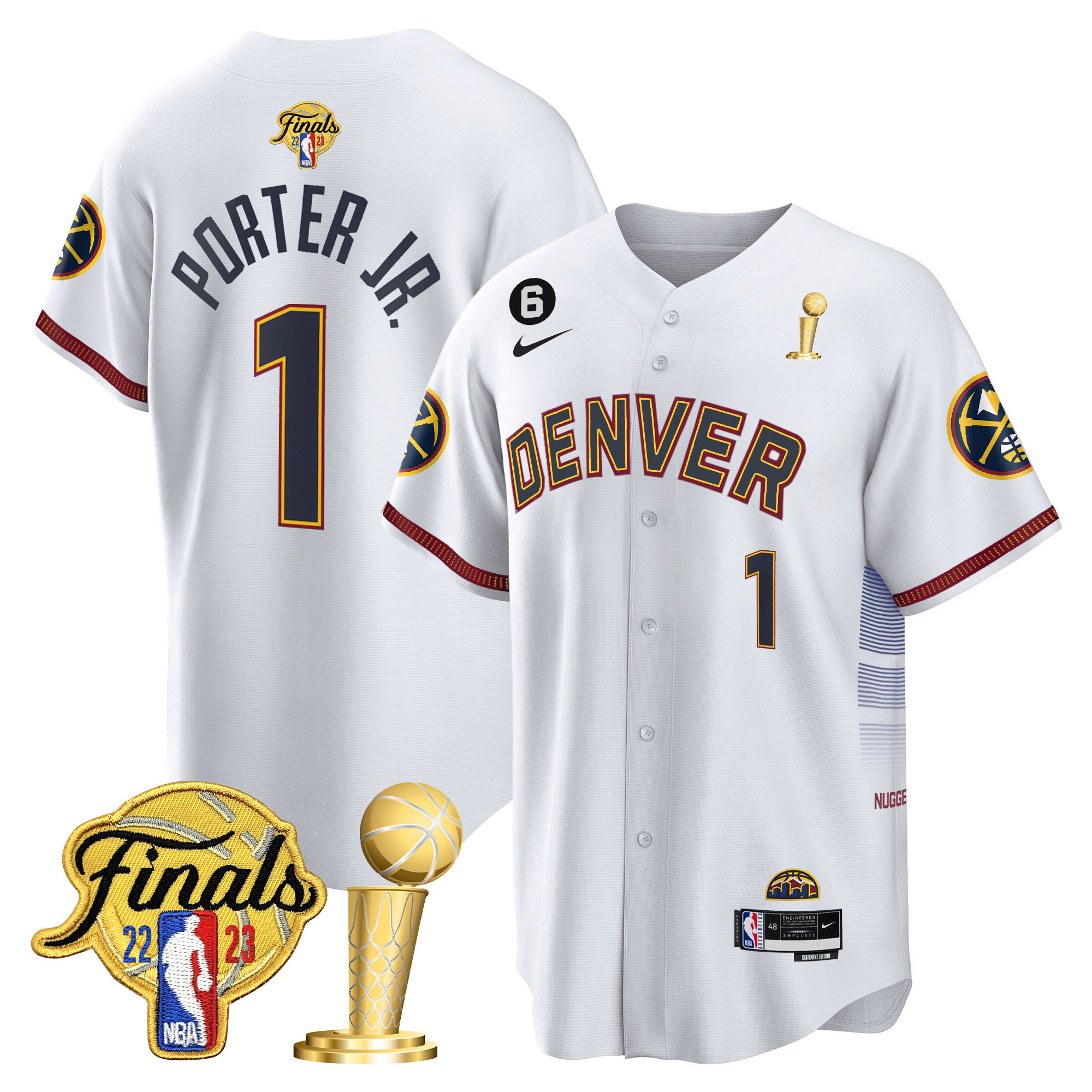 Porter Jr. Youth's Denver Nuggets 2023 Finals & Champions Patch Cool Base City Jersey - All Stitched