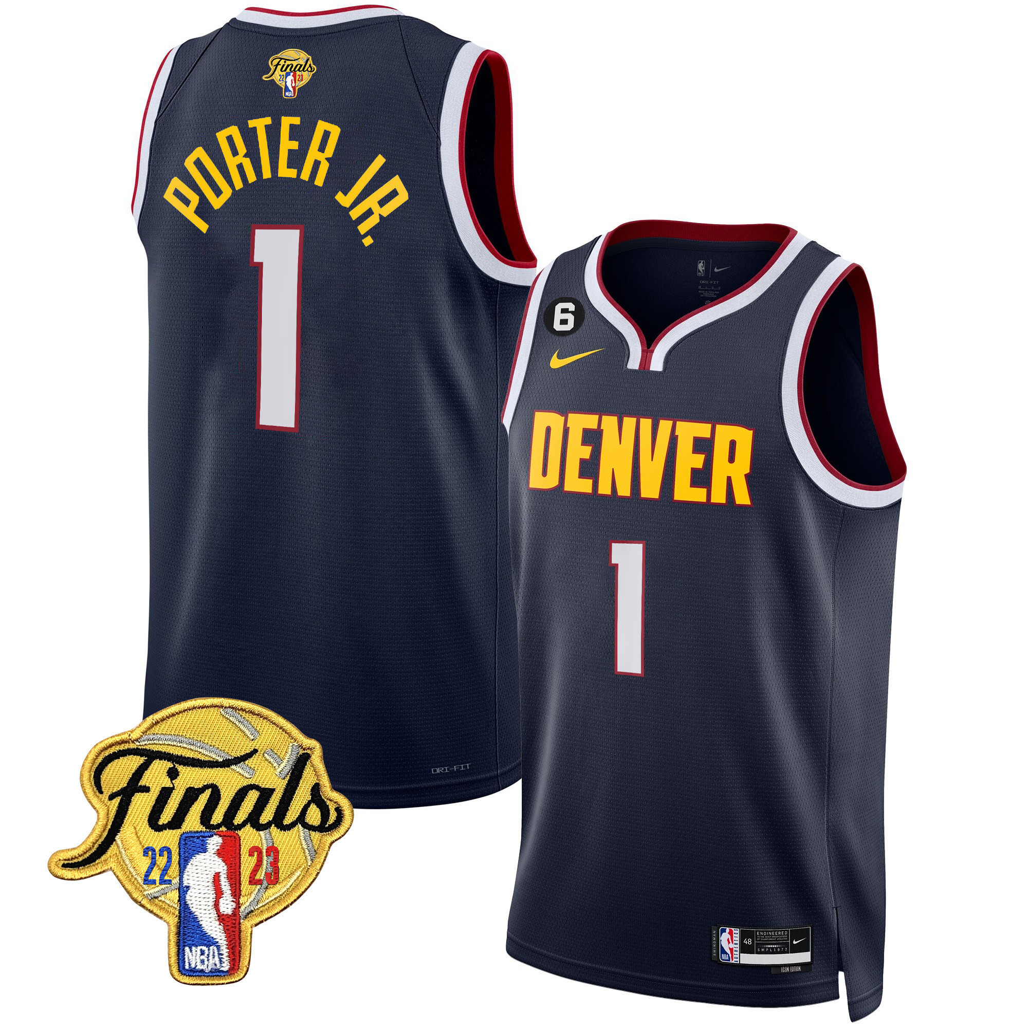 Porter Jr. Youth's Denver Nuggets 2023 Finals Patch Collection Icon Jersey - All Stitched