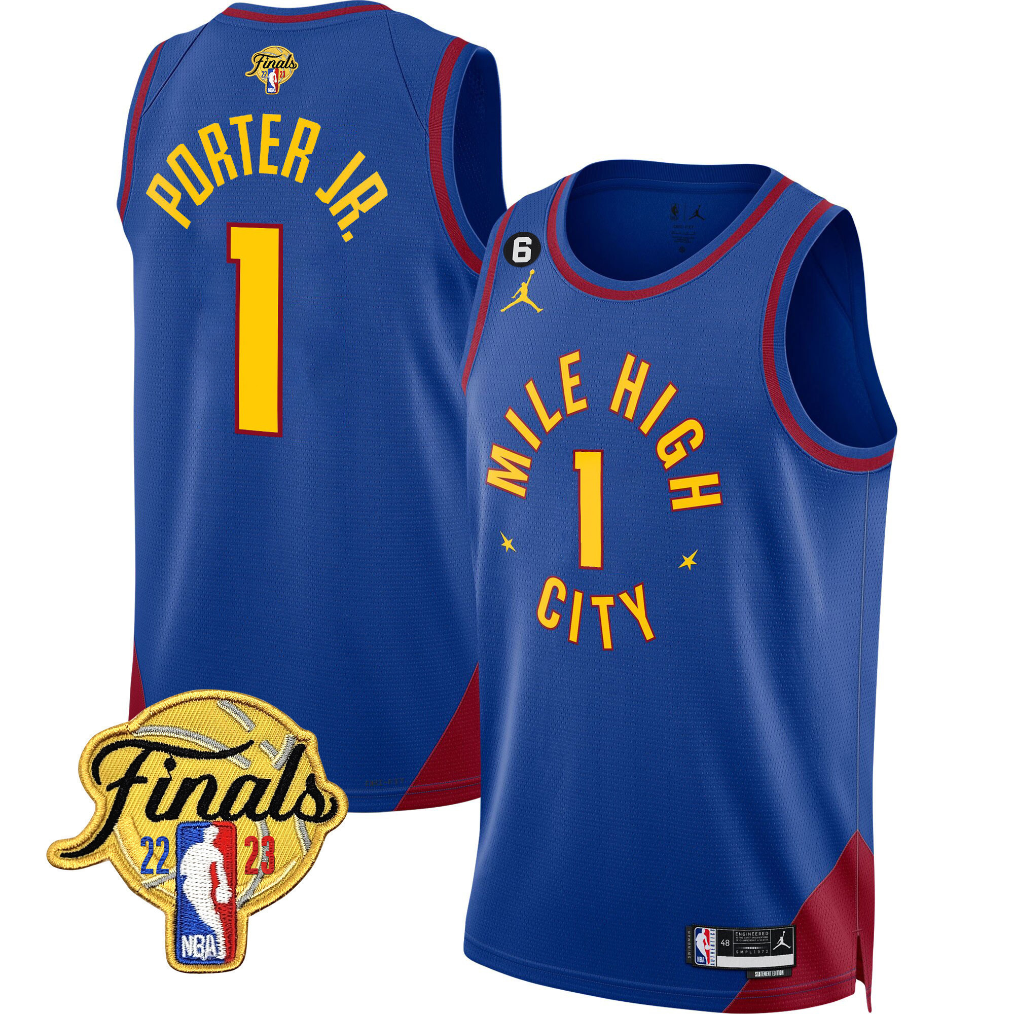 Porter Jr. Youth's Denver Nuggets 2023 Finals Patch Collection Statement Jersey - All Stitched
