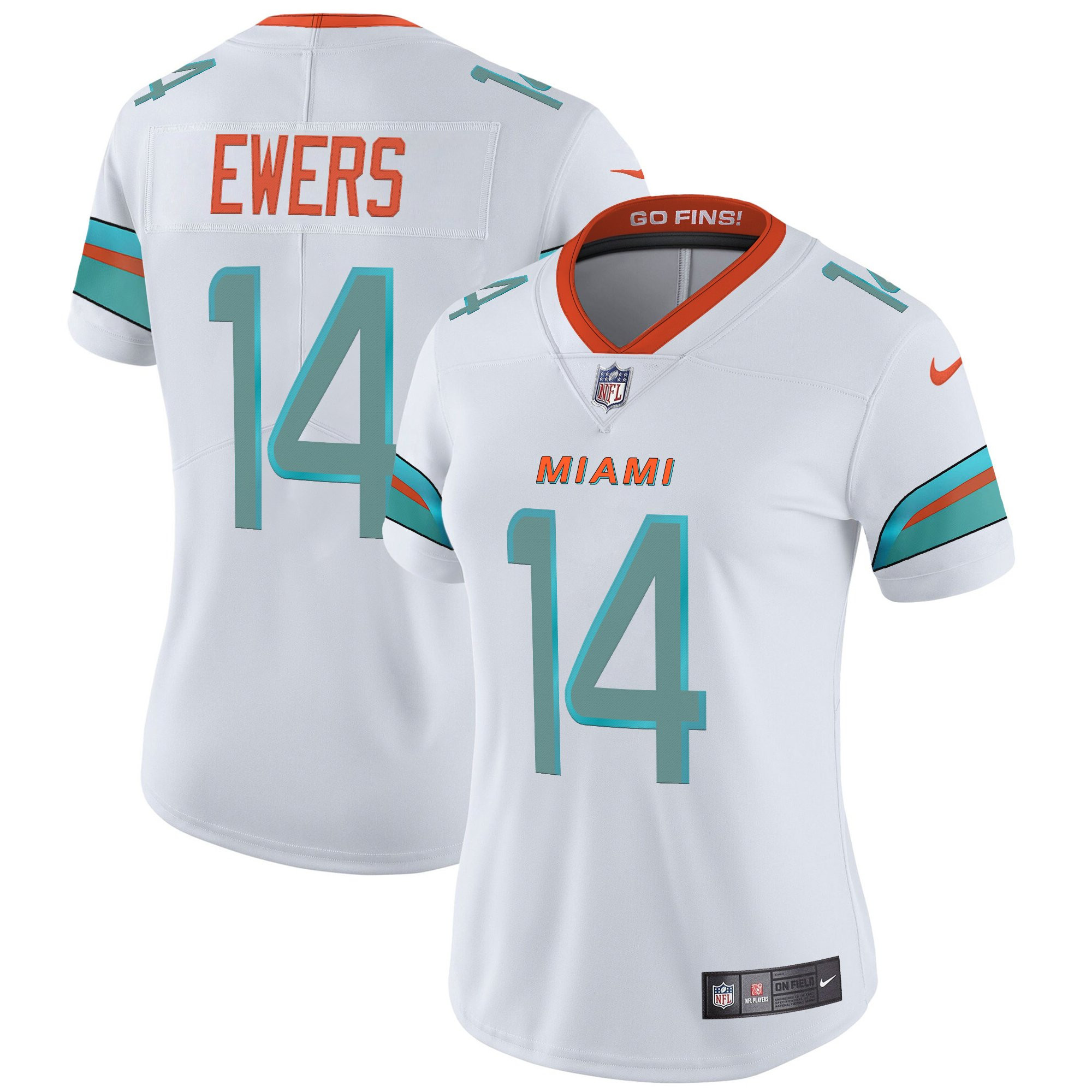 Quinn Ewers Women's Miami Dolphins 2025 Rivalries Vapor Limited White Jersey - All Stitched