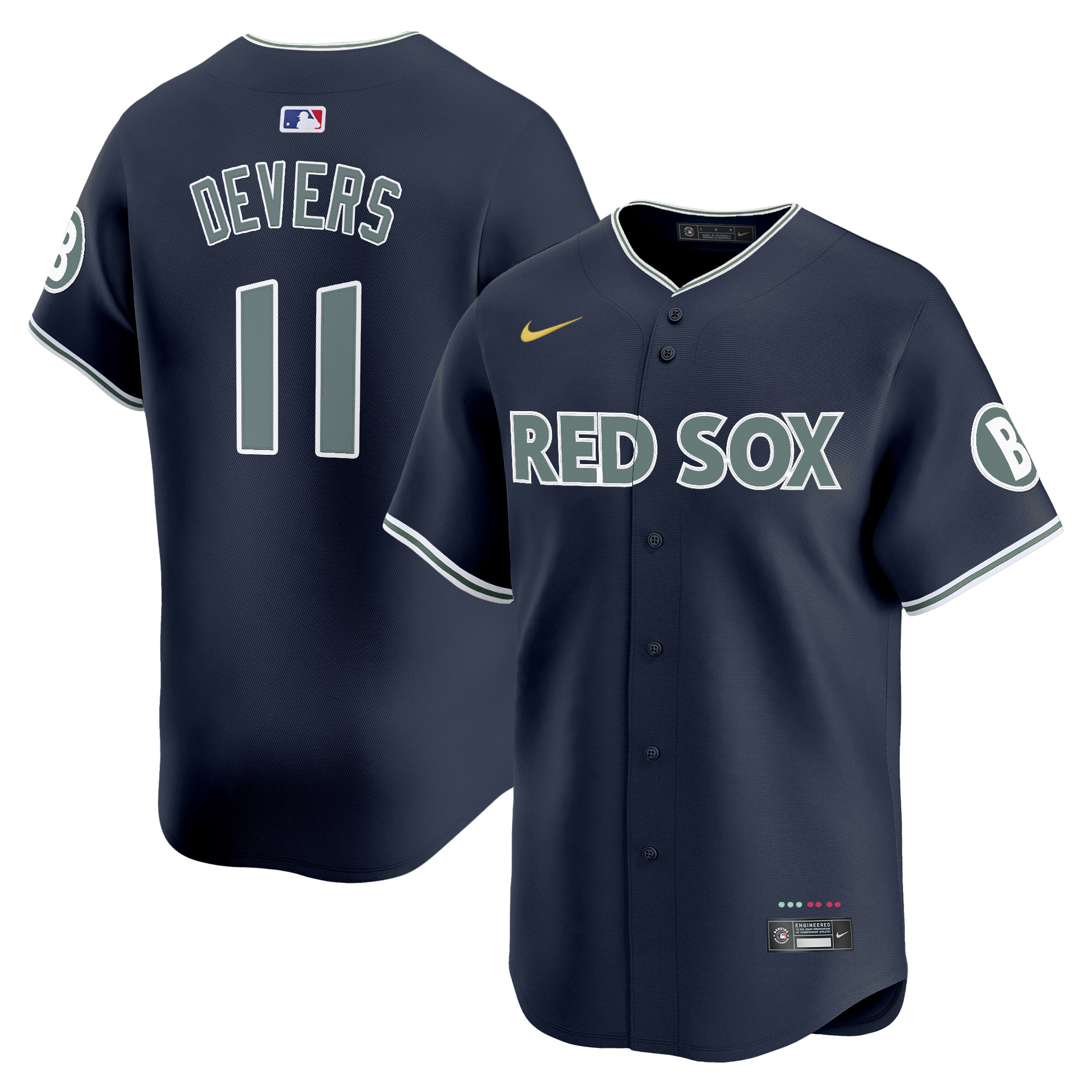 Rafael Devers Men's Boston Red Sox 2025 City Connect Vapor Premier Limited Navy Jersey - All Stitched