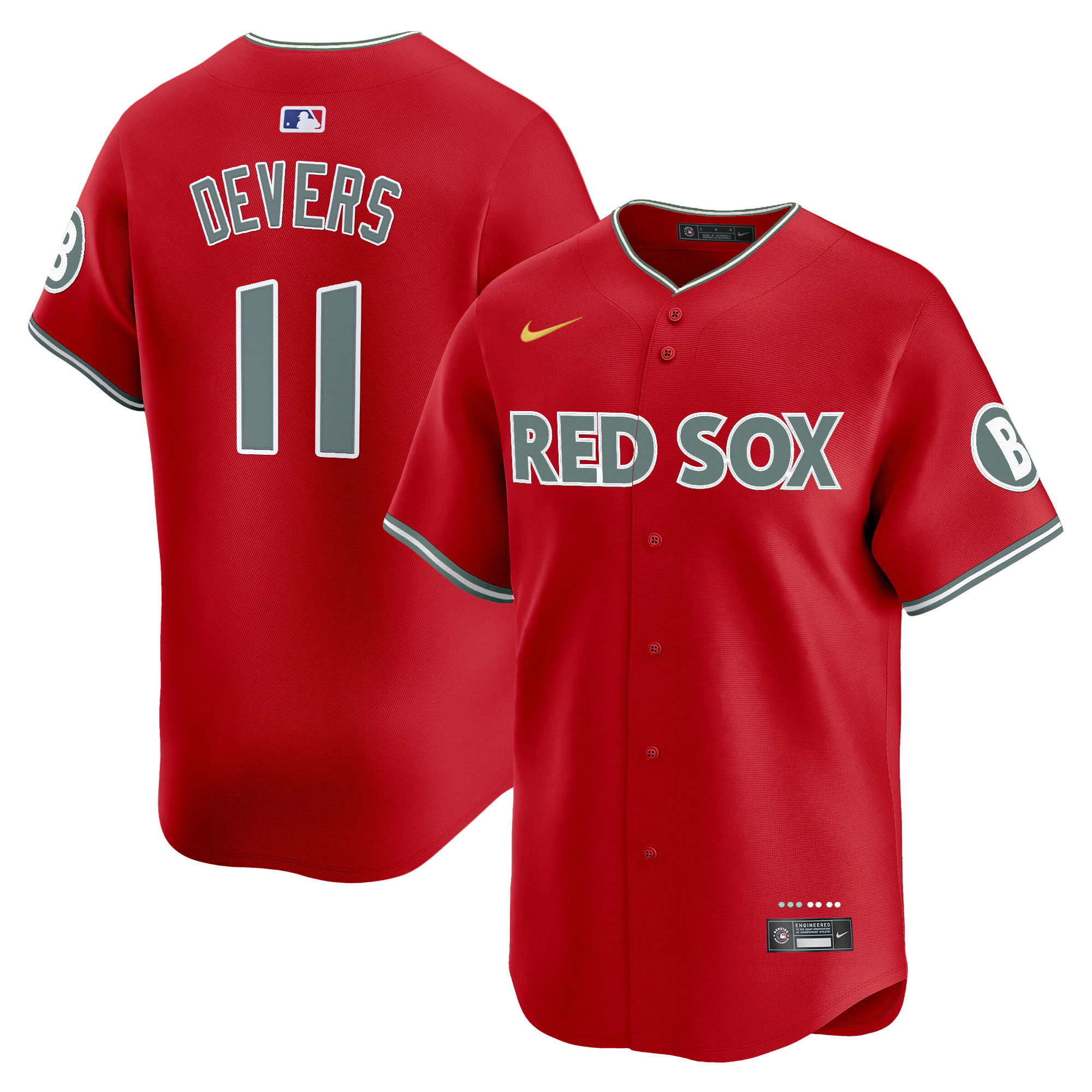 Rafael Devers Men's Boston Red Sox 2025 City Connect Vapor Premier Limited Red Jersey - All Stitched