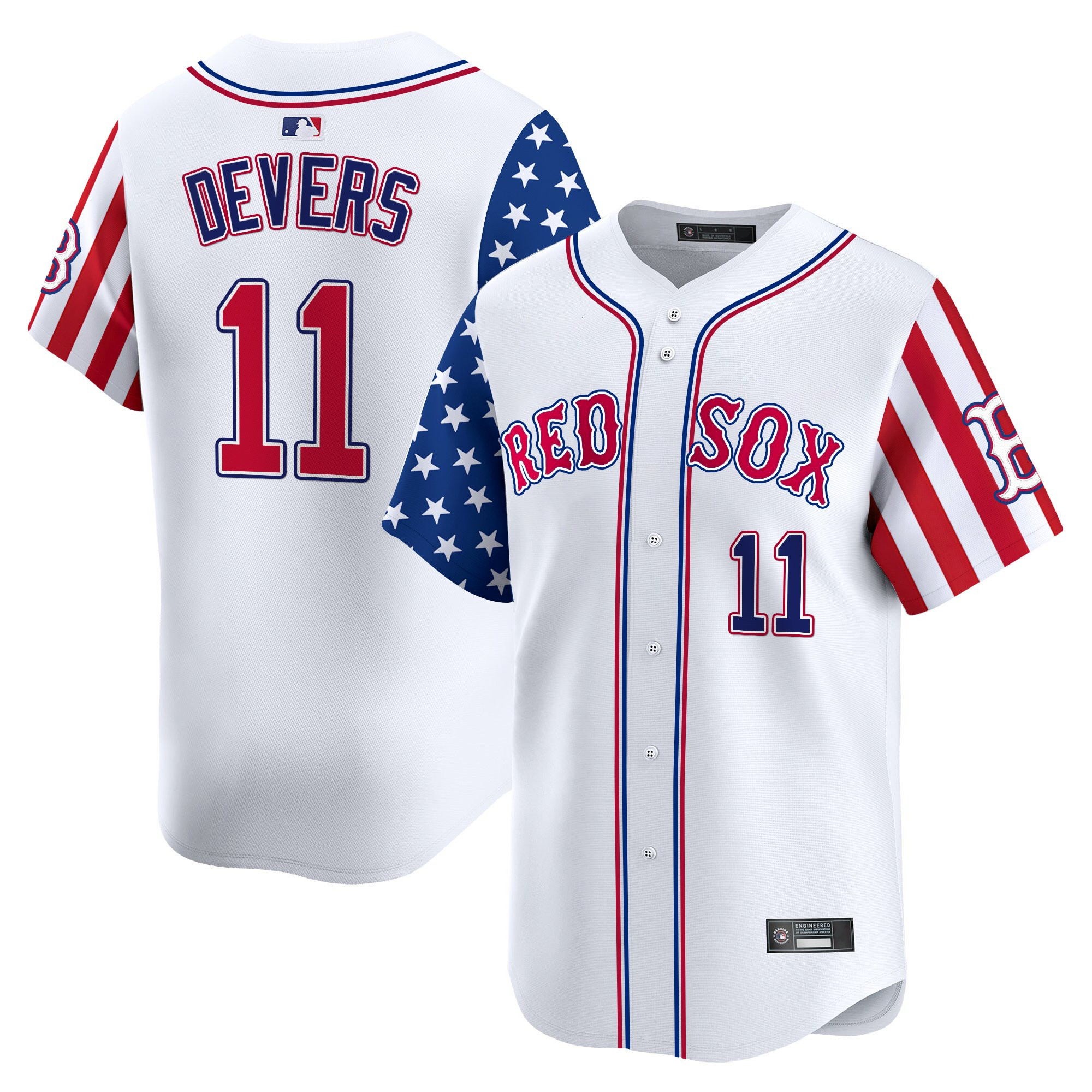 Rafael Devers Men's Boston Red Sox 2025 Memorial Day Vapor Premier Limited White Jersey - All Stitched