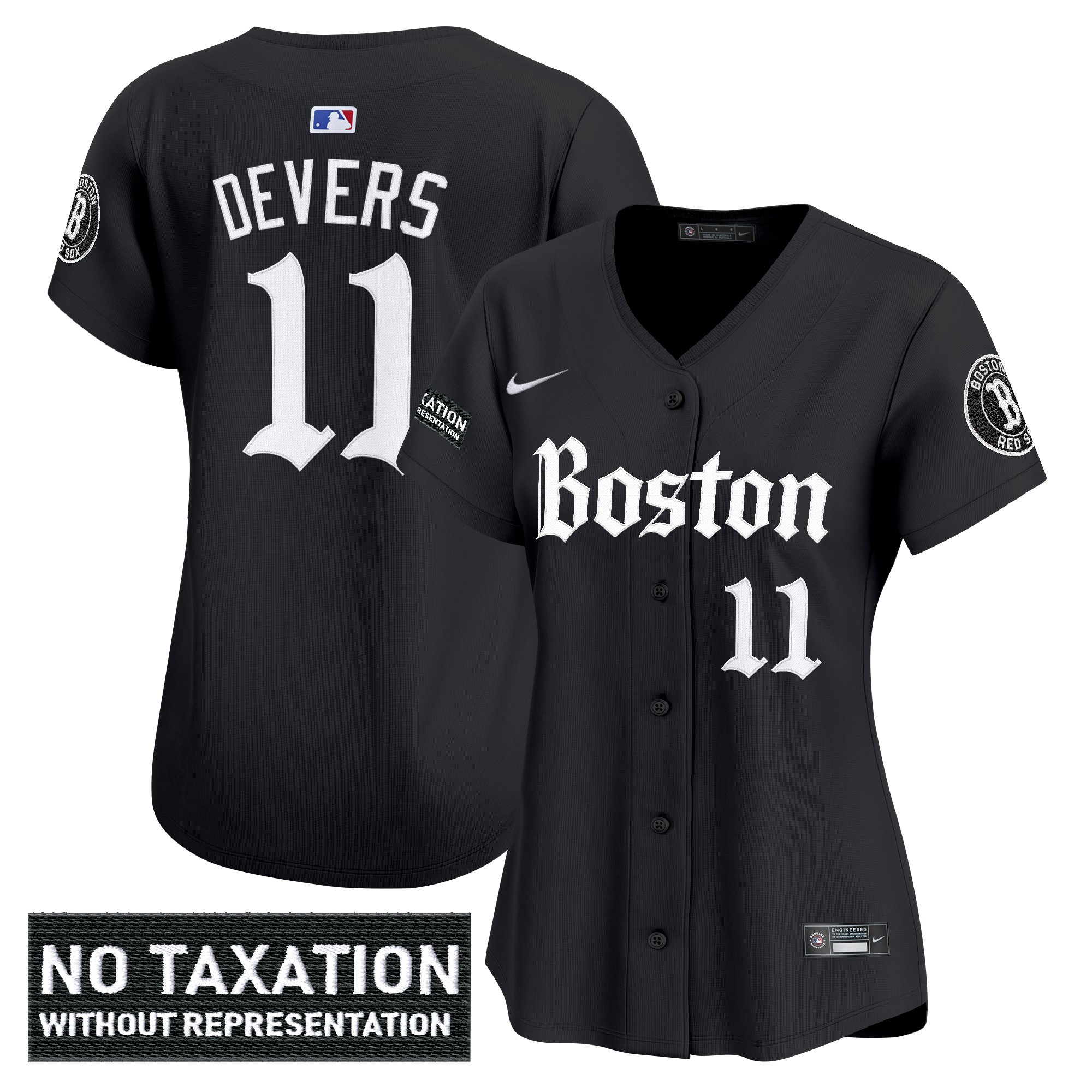 Rafael Devers Women's Boston Red Sox Retro Newspaper Edition Vapor Premier Limited Black Jersey - All Stitched