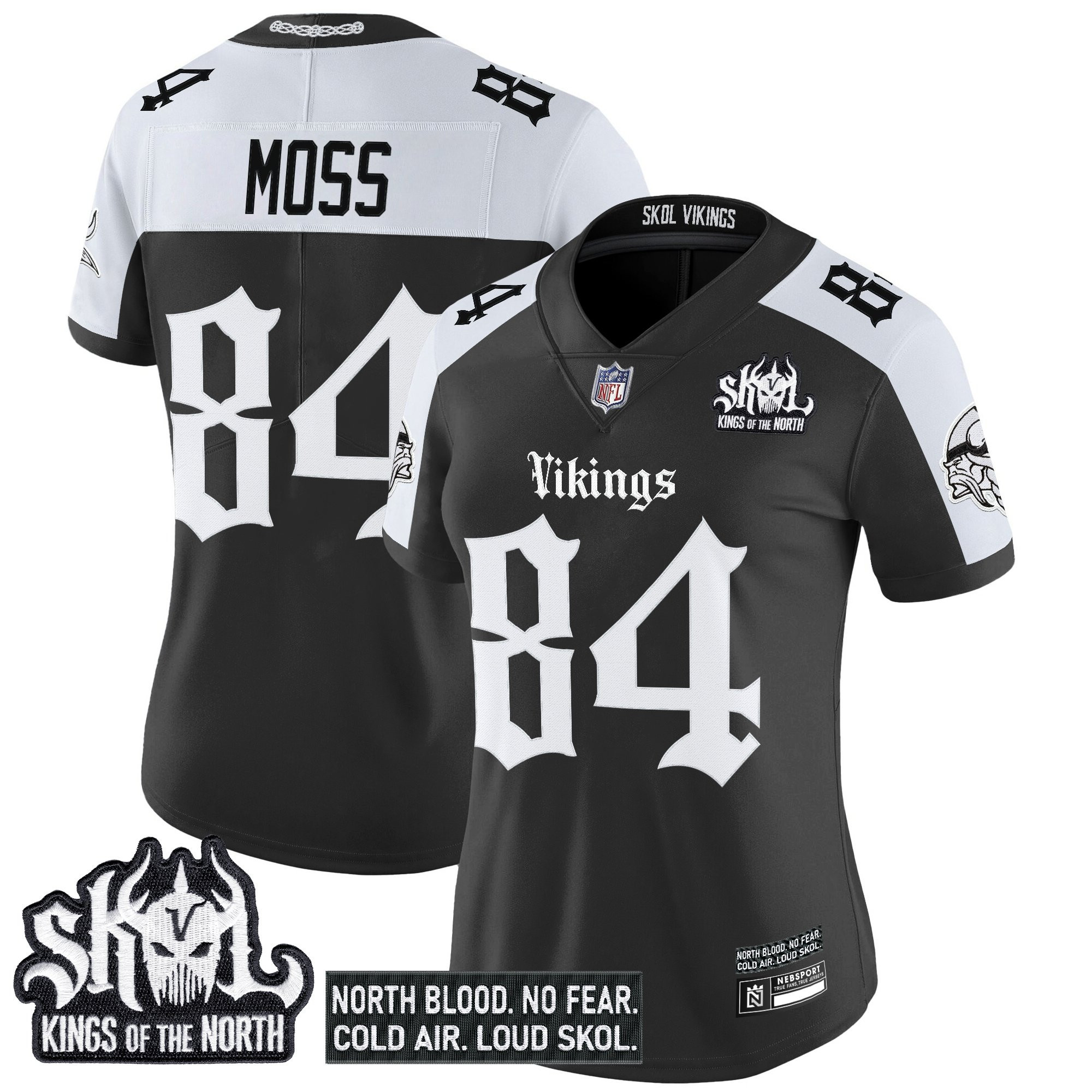 Randy Moss Women's Minnesota Vikings Gothic Norseblood Edition Vapor Limited Alternate Jersey - All Stitched