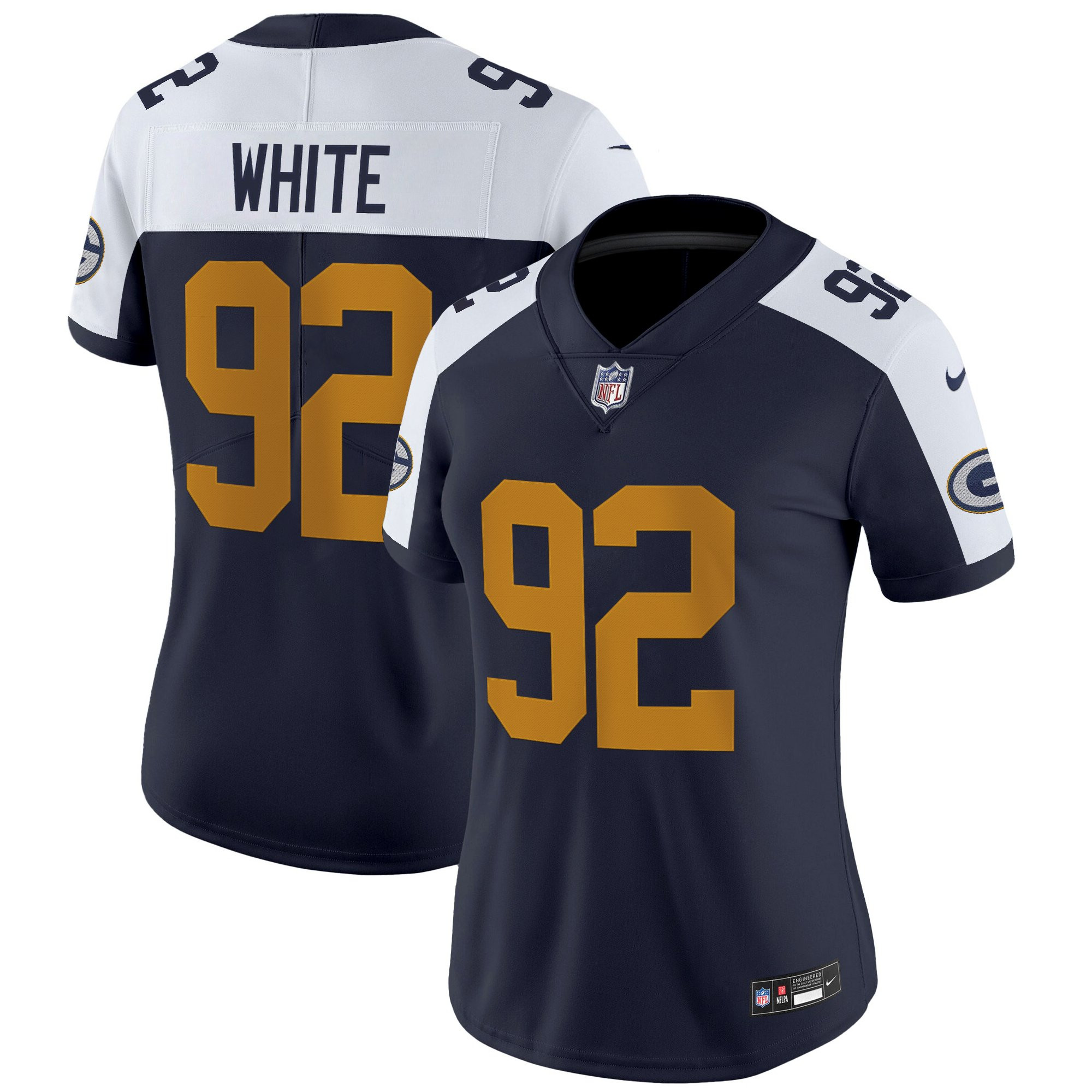 Reggie White Women's Green Bay Packers The 1923 Classic Vapor Limited Navy Alternate Jersey - All Stitched