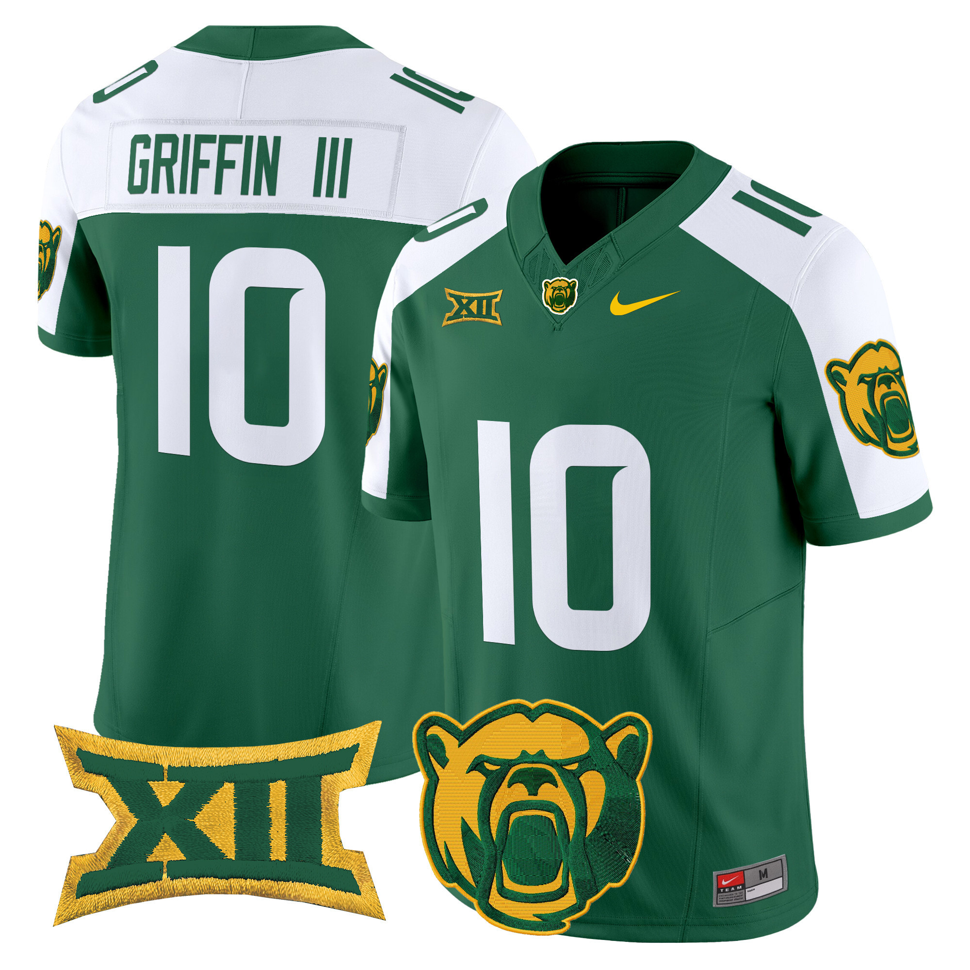 Robert Griffin III Men's Baylor Bears 2025 Vapor Limited Green Alternate Jersey - All Stitched