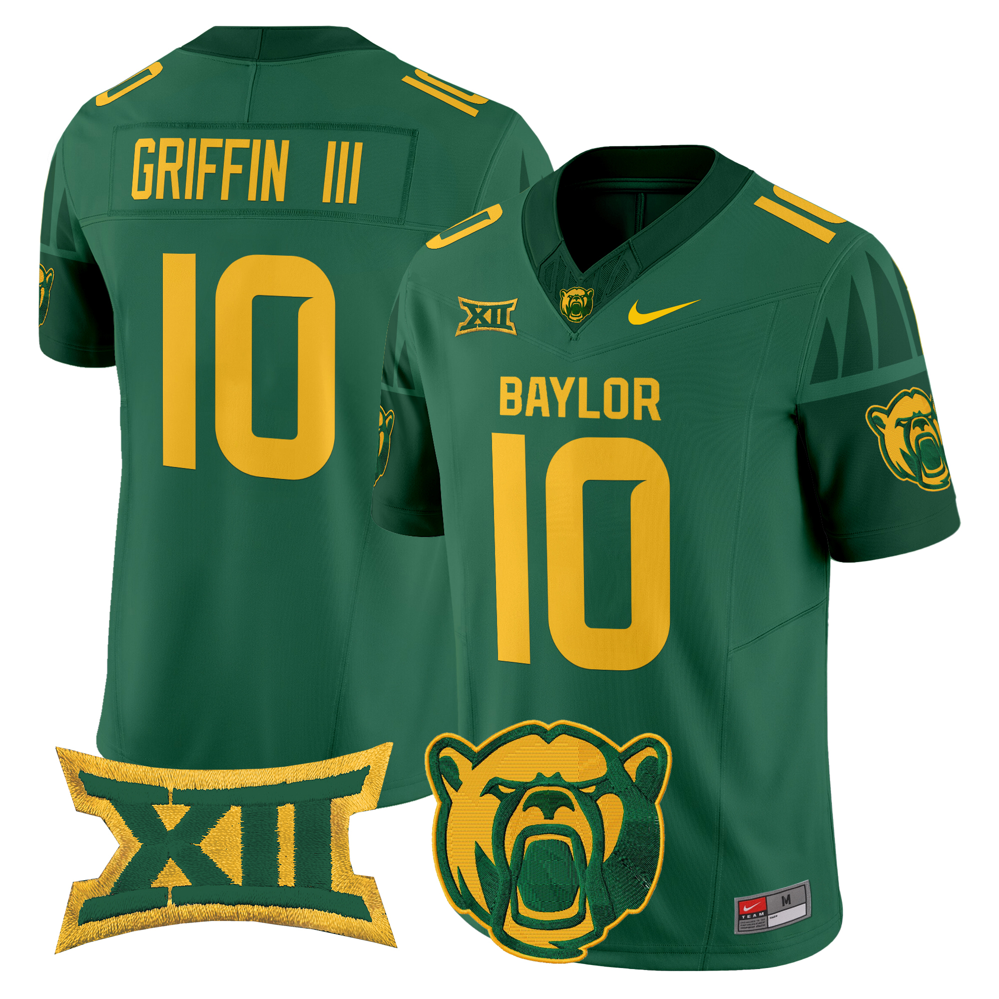 Robert Griffin III Men's Baylor Bears 2025 Vapor Limited Green Jersey V2 - All Stitched
