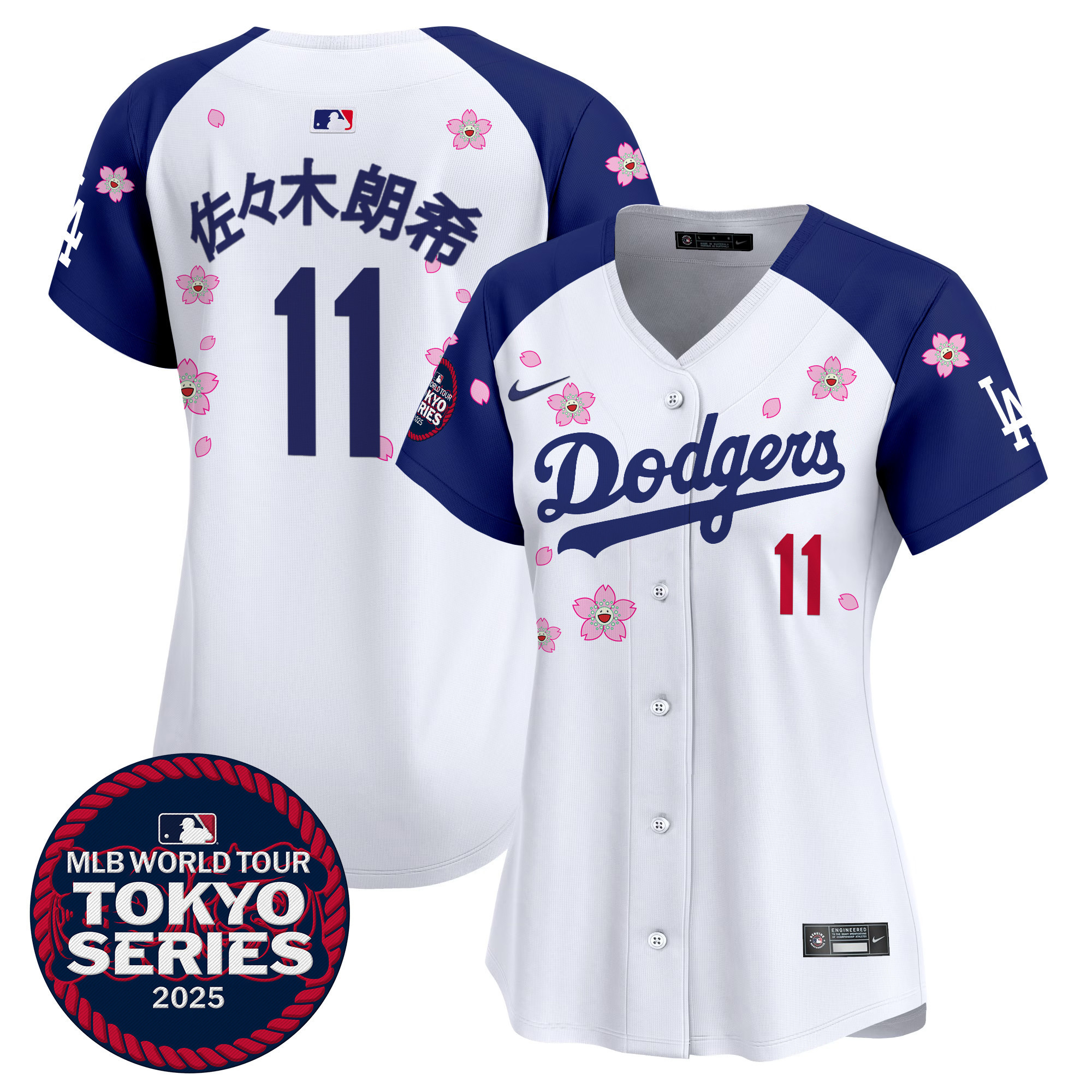 Roki Sasaki (Kanji) Women's Los Angeles Dodgers Tokyo Series 2025 Vapor Premier Limited Alternate Jersey - Stitched