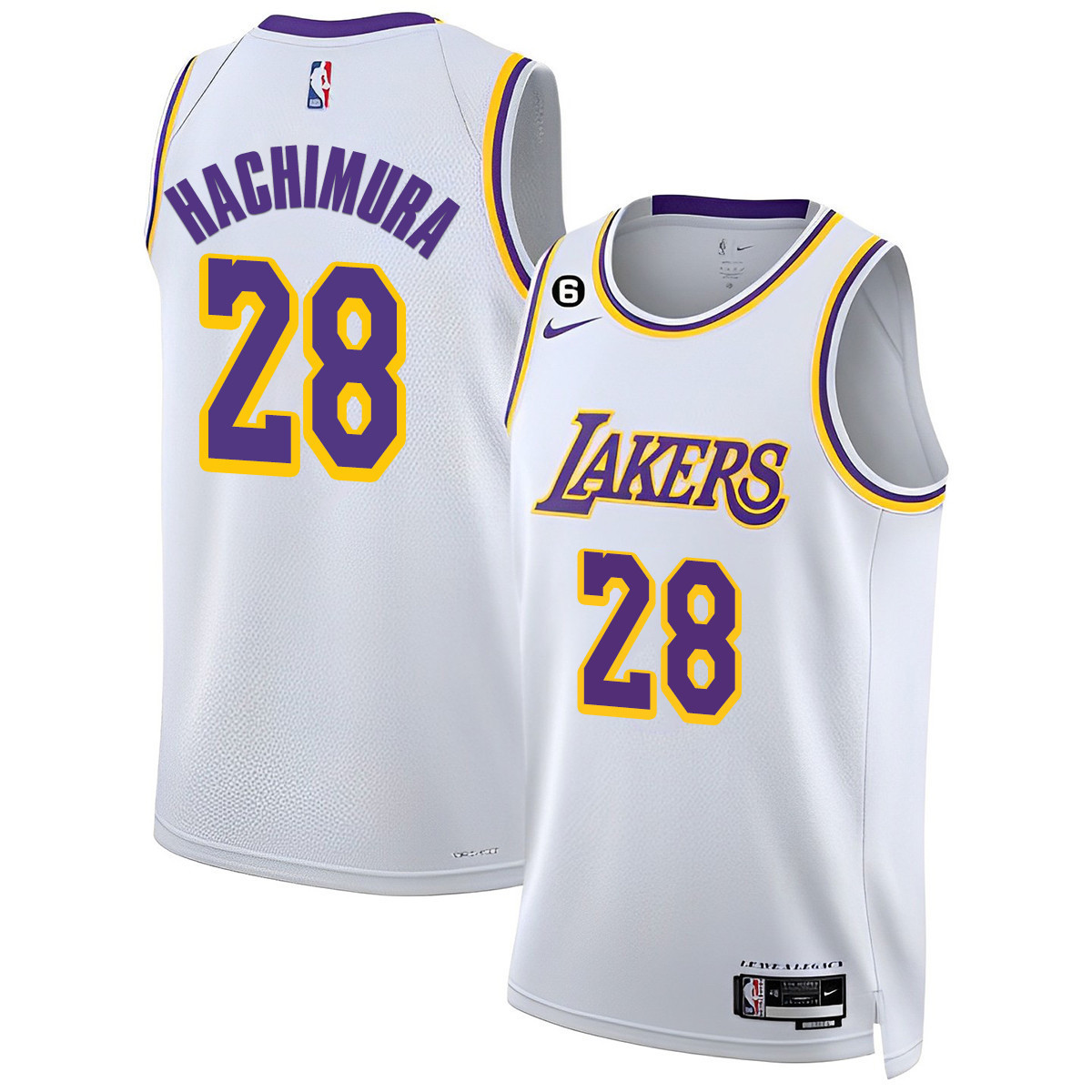 Rui Hachimura Men's Los Angeles Lakers 2023 Association Jersey Collection - All Stitched