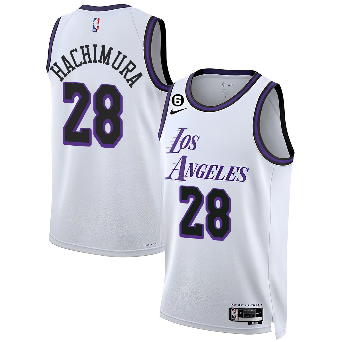 Rui Hachimura Men's Los Angeles Lakers 2023 City Jersey Collection - All Stitched
