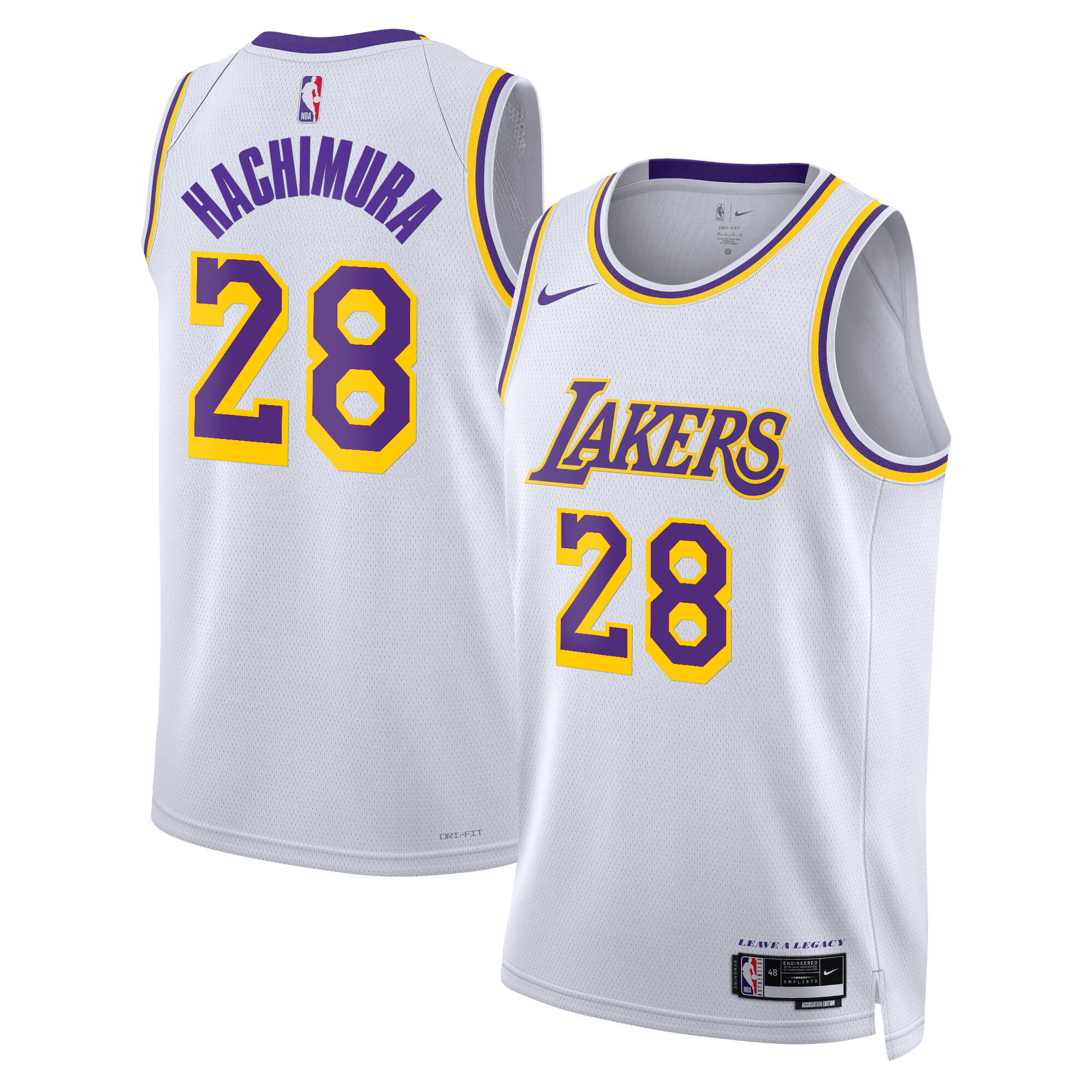 Rui Hachimura Men's Los Angeles Lakers Swingman Association Jersey - All Stitched