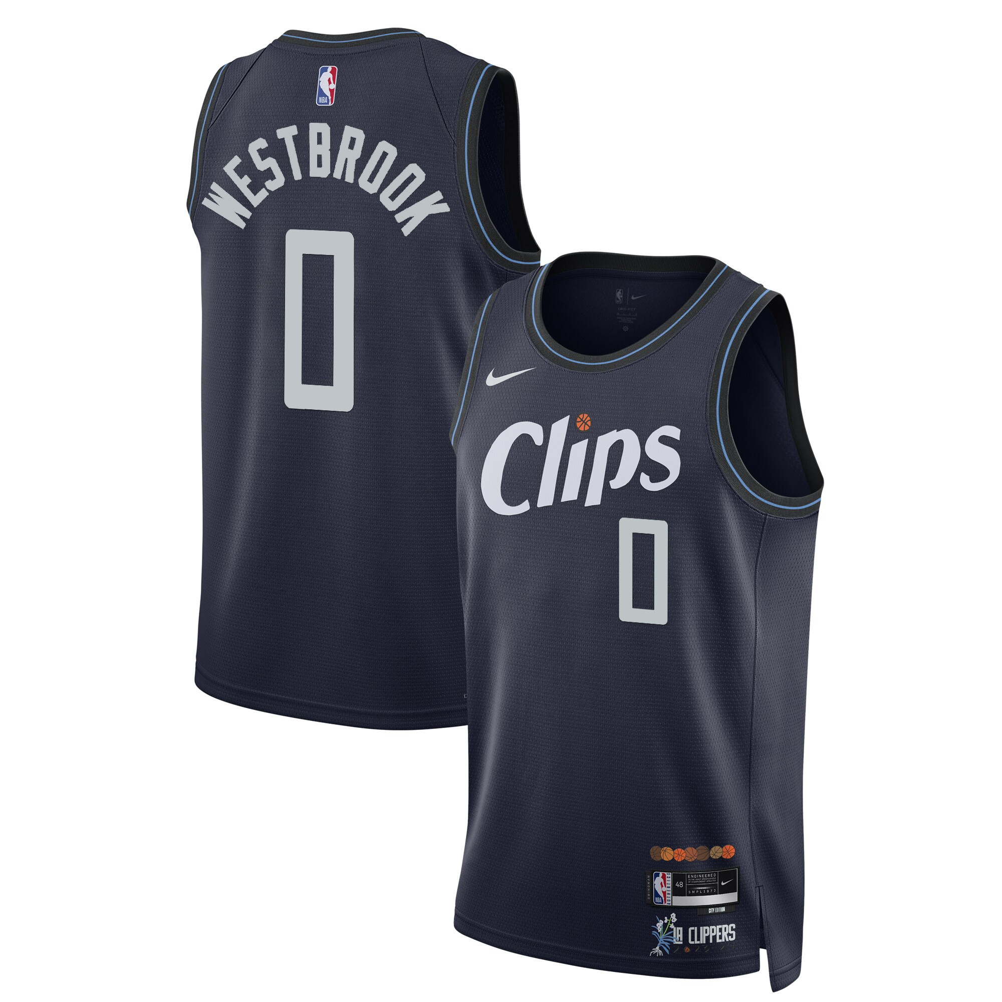 Russell Westbrook Men's Los Angeles Clippers Swingman 23/24 City Jersey - All Stitched