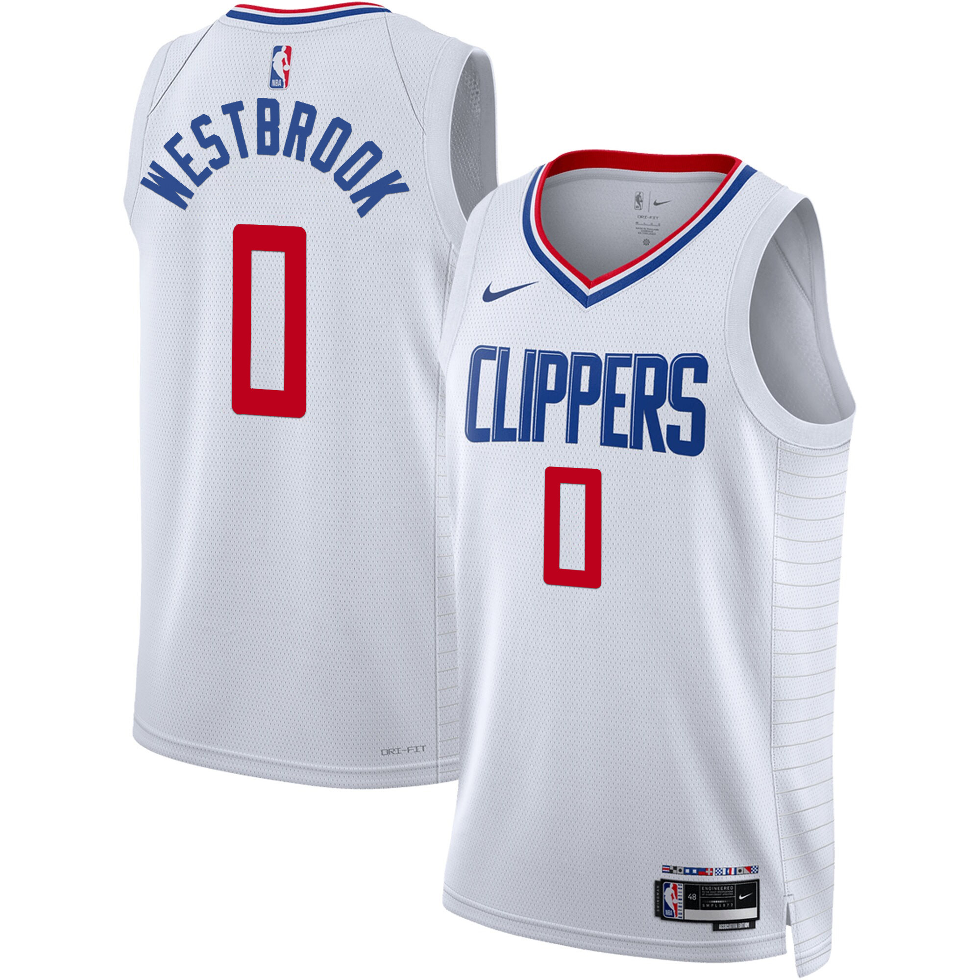 Russell Westbrook Men's Los Angeles Clippers Swingman Association Jersey - All Stitched