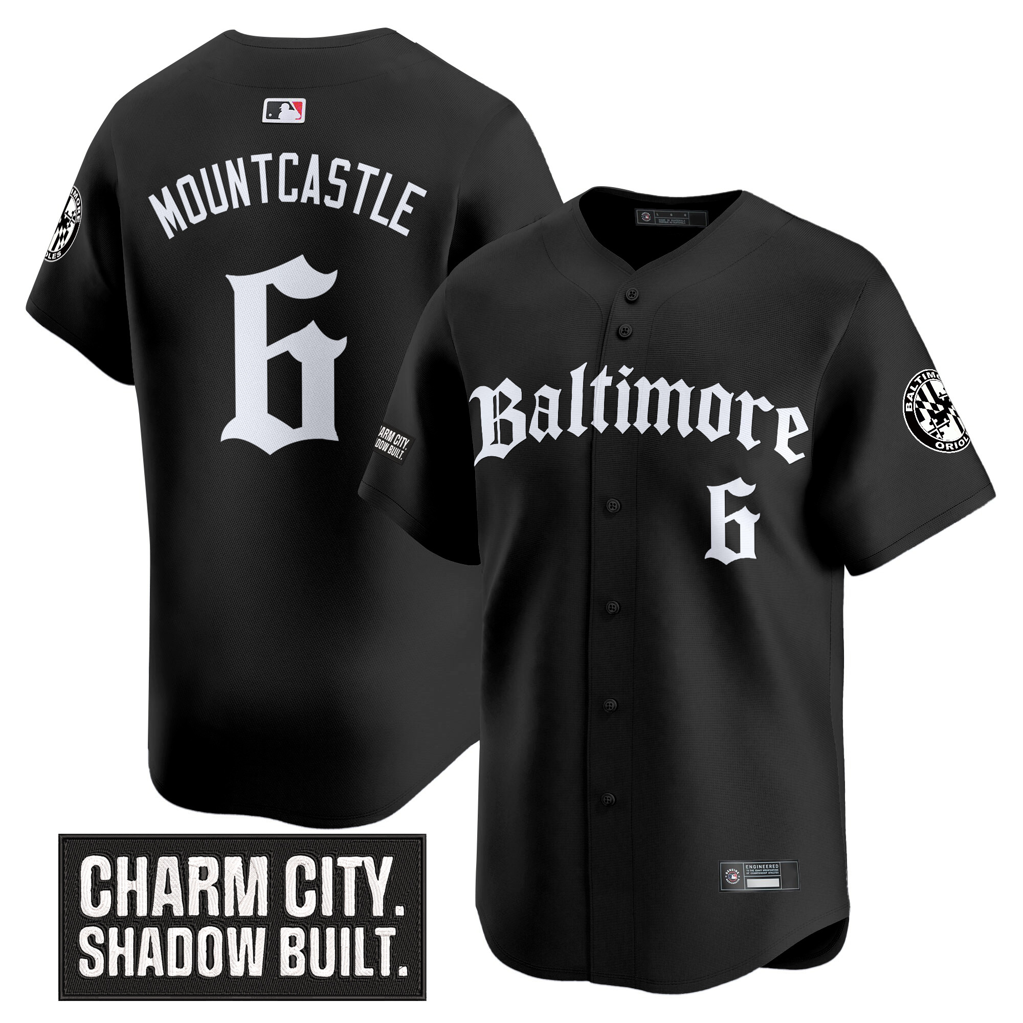 Ryan Mountcastle Men's Baltimore Orioles Gothic Harbor Edition Vapor Premier Limited Black Jersey - All Stitched