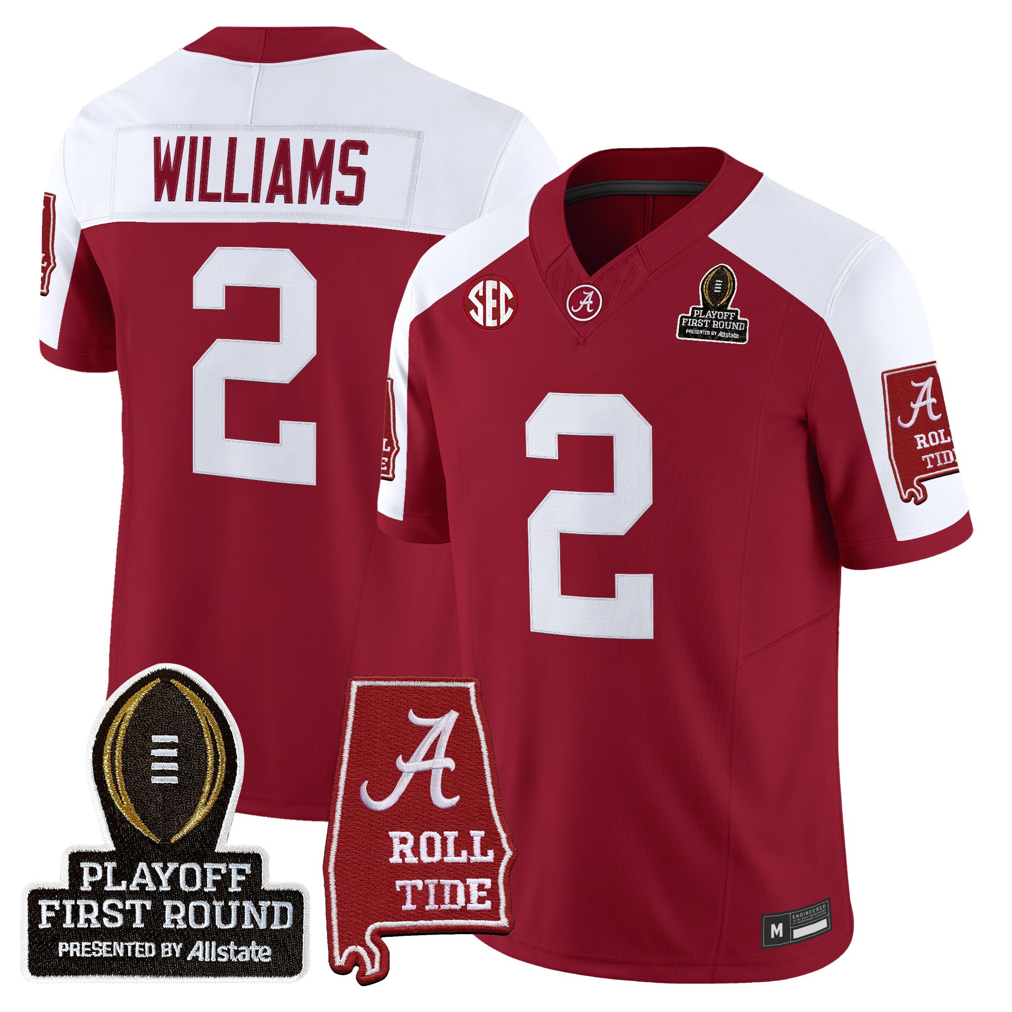 Ryan Williams Men's Alabama Crimson Tide 2025 Playoff First Round Vapor Limited Crimson Alternate Jersey - All Stitched