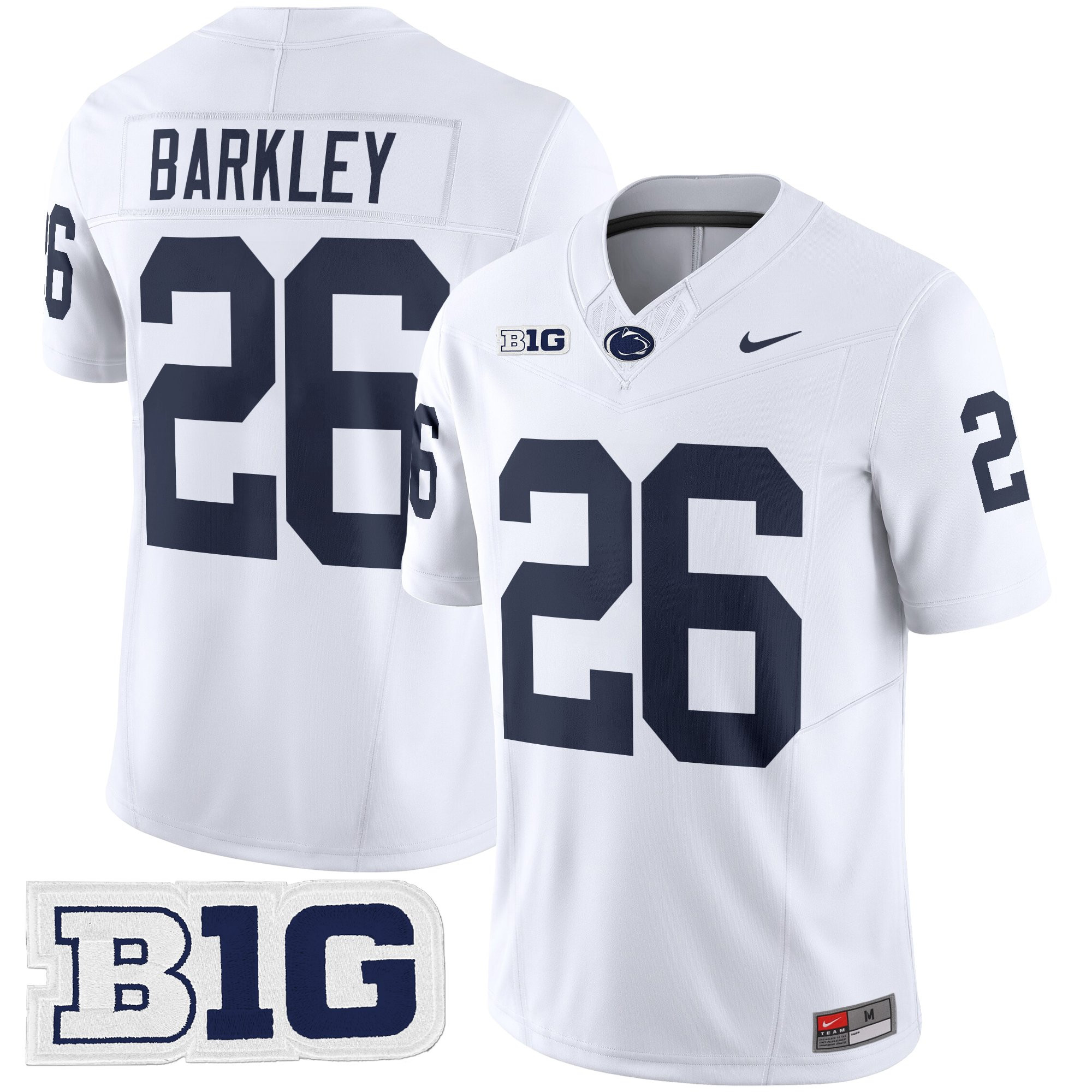 Saquon Barkley Men's Penn State Nittany Lions 2025 Vapor Limited White Jersey - All Stitched
