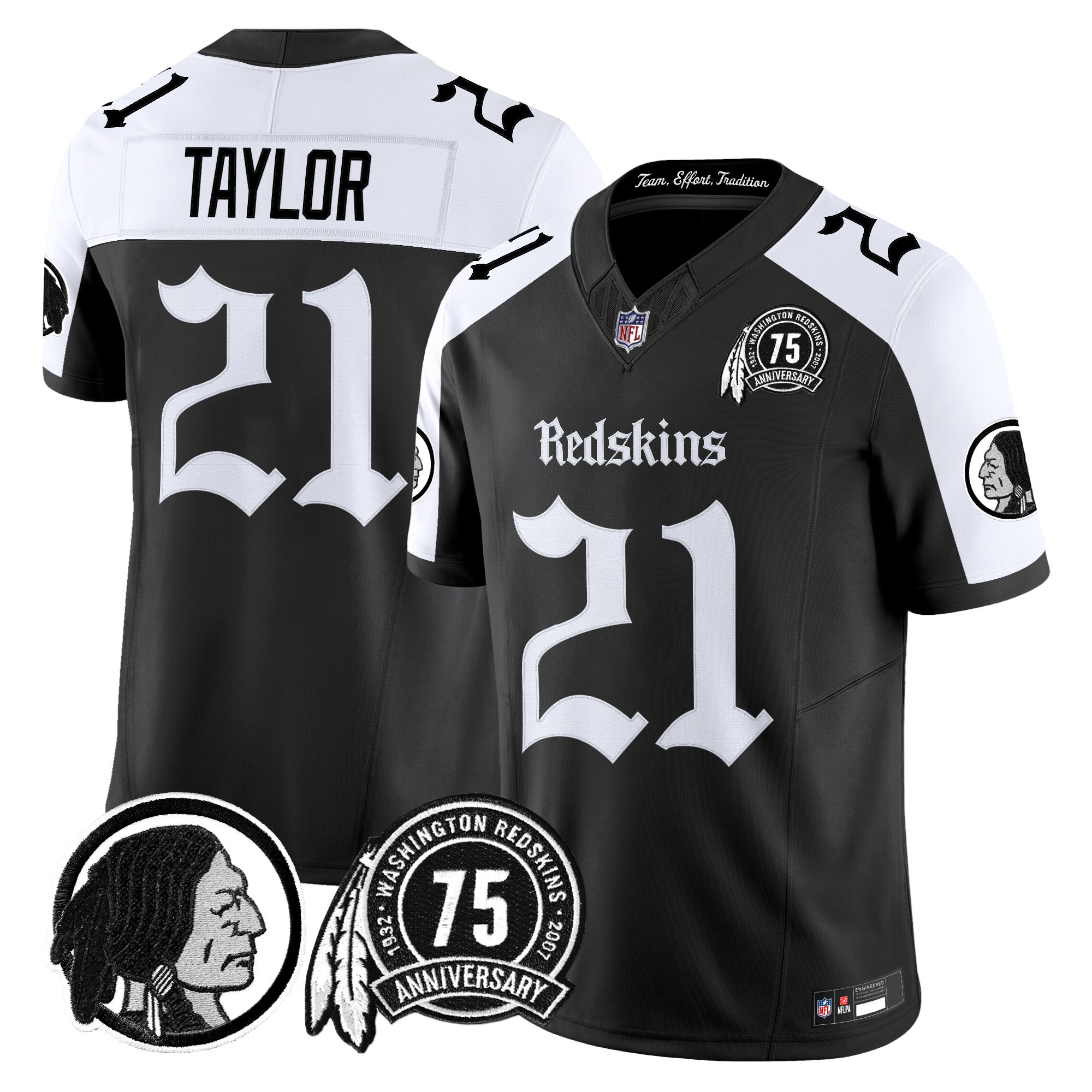 Sean Taylor Men's Washington Commanders Gothic Capital Edition Vapor Limited Alternate Jersey - All Stitched