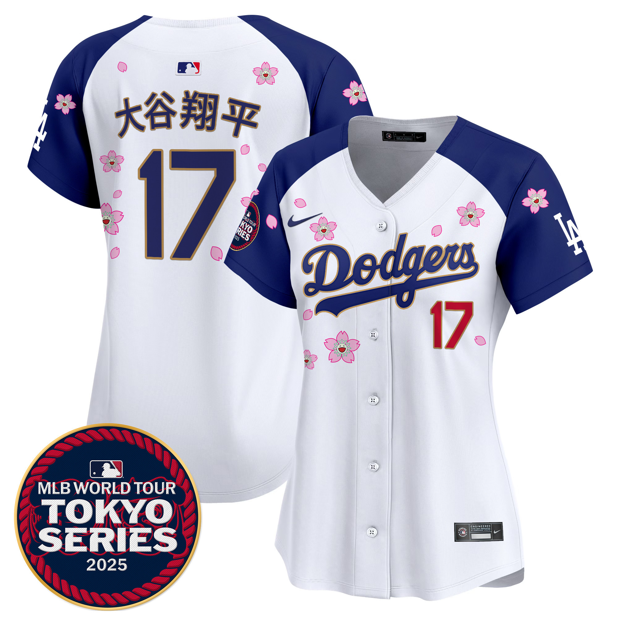 Shohei Ohtani (Kanji) Women's Los Angeles Dodgers Tokyo Series 2025 Gold Trim Vapor Premier Limited Alternate Jersey - Stitched