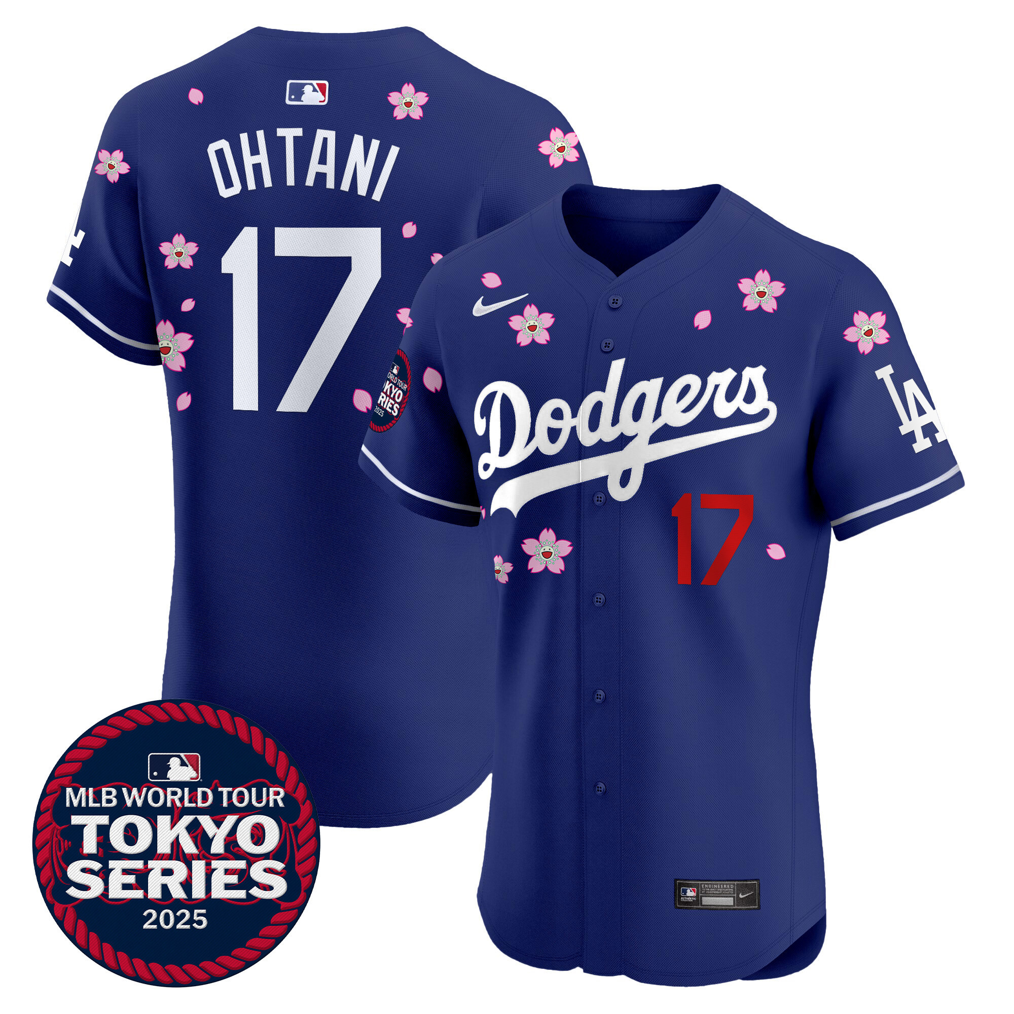 Shohei Ohtani Men's Los Angeles Dodgers Tokyo Series 2025 Vapor Premier Elite Royal Jersey - Stitched