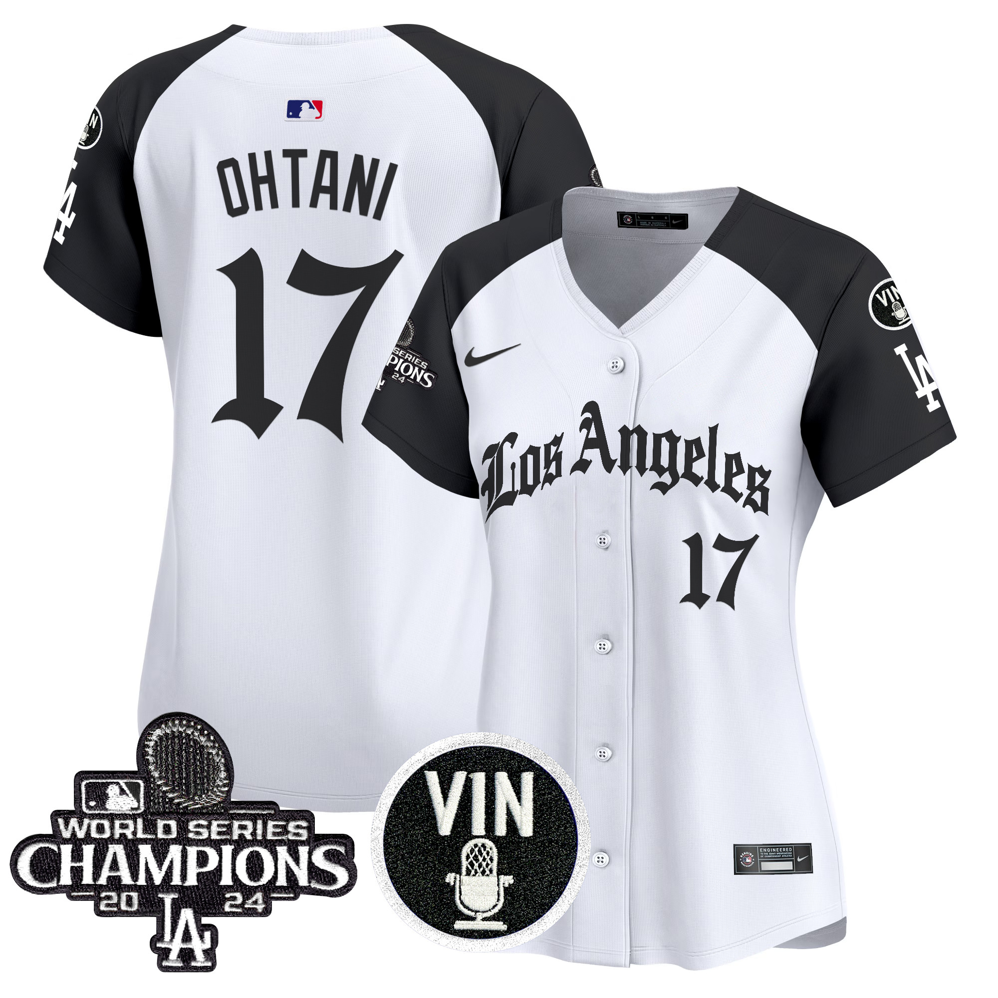 Shohei Ohtani Women's Los Angeles Dodgers 2025 LA Gothic Style Vapor Premier Limited Alternate Jersey - All Stitched