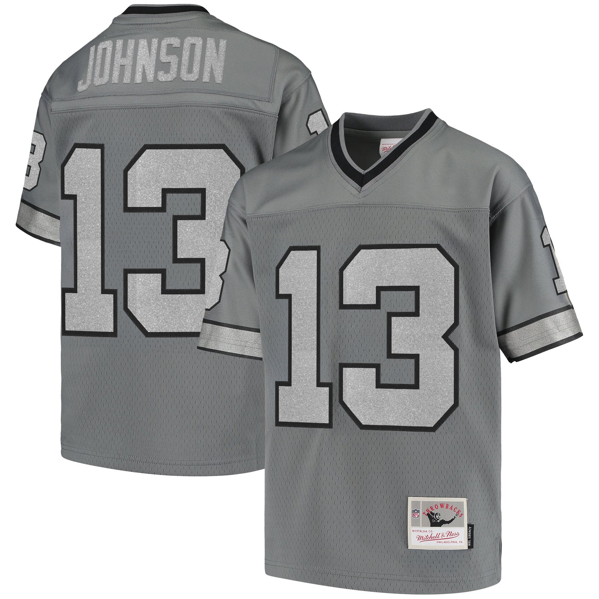 Stevie Johnson Men's Buffalo Bills Throwback Player Charcoal Jersey - All Stitched
