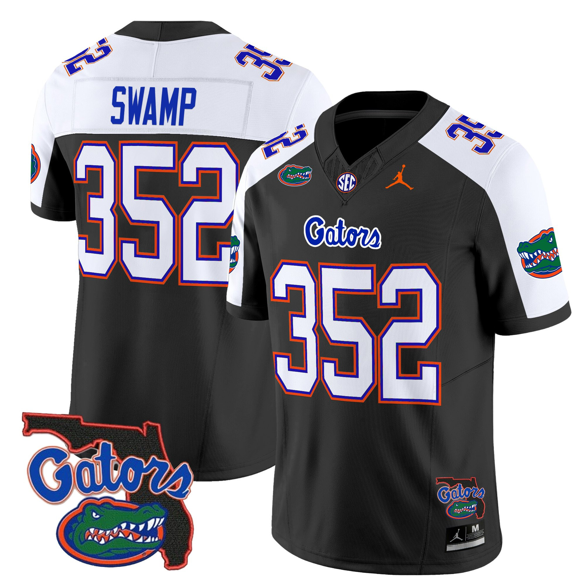 Swamp 352 Men's Florida Gators 2025 Florida Patch Vapor Limited Black Alternate Jersey - All Stitched