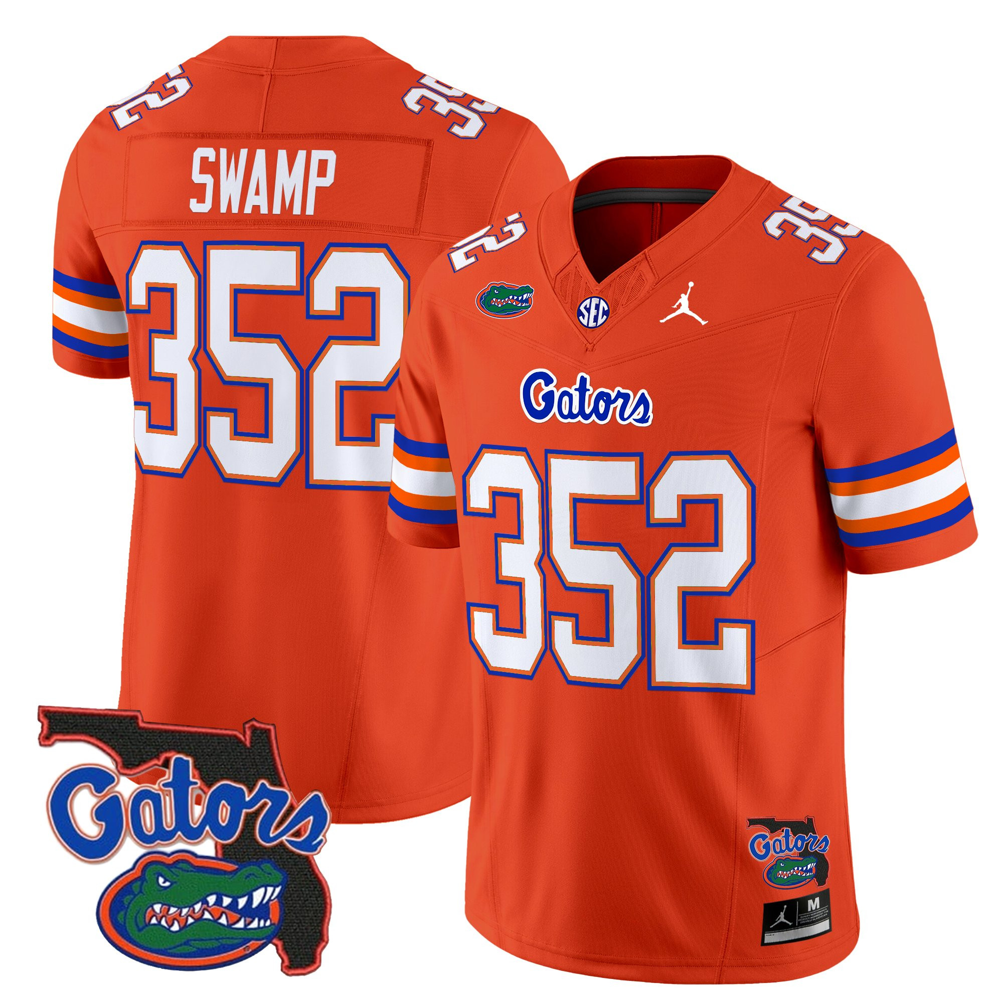 Swamp 352 Men's Florida Gators 2025 Florida Patch Vapor Limited Orange Jersey - All Stitched