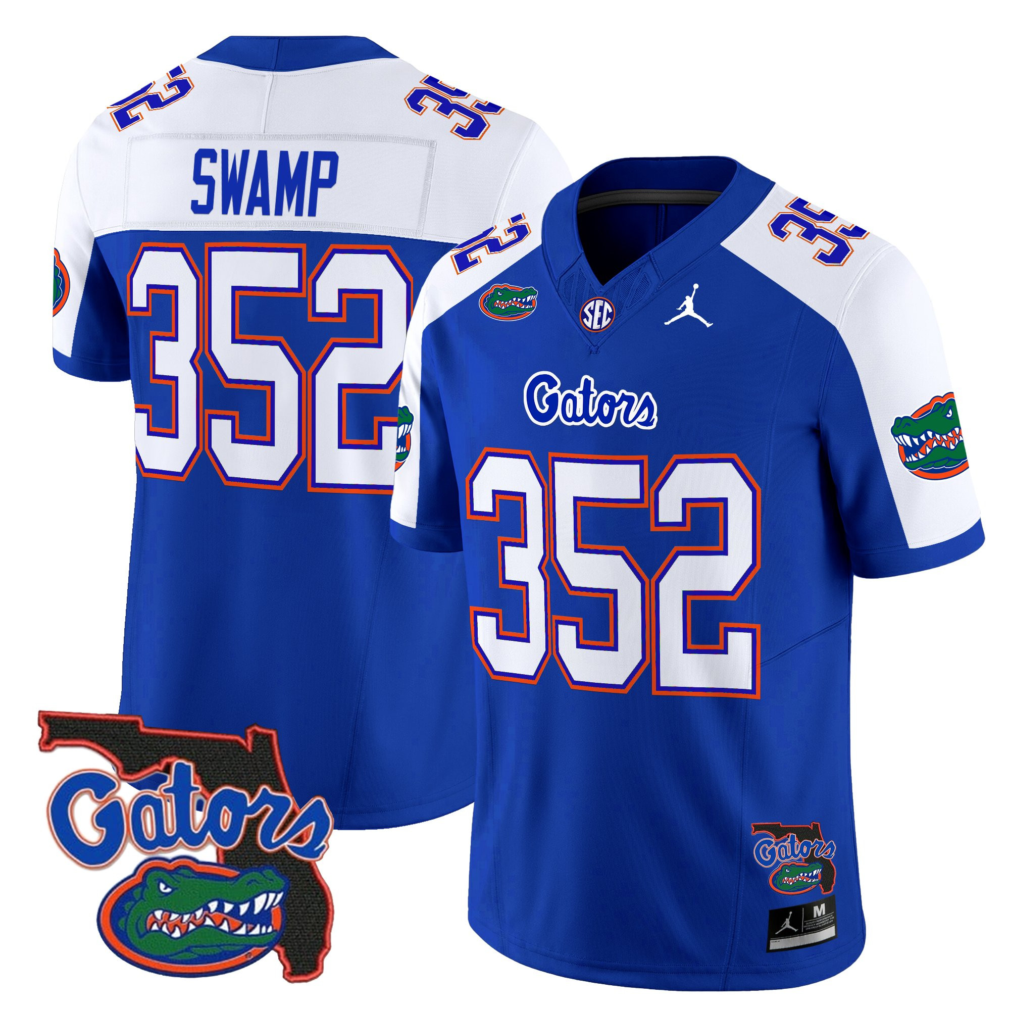 Swamp 352 Men's Florida Gators 2025 Florida Patch Vapor Limited Royal Alternate Jersey - All Stitched