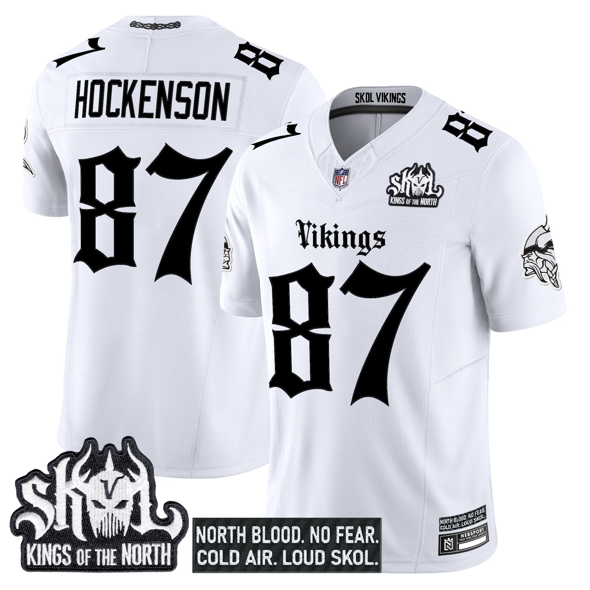 T.J.Hockenson Men's Minnesota Vikings Gothic Norseblood Edition Vapor Limited White Jersey - All Stitched