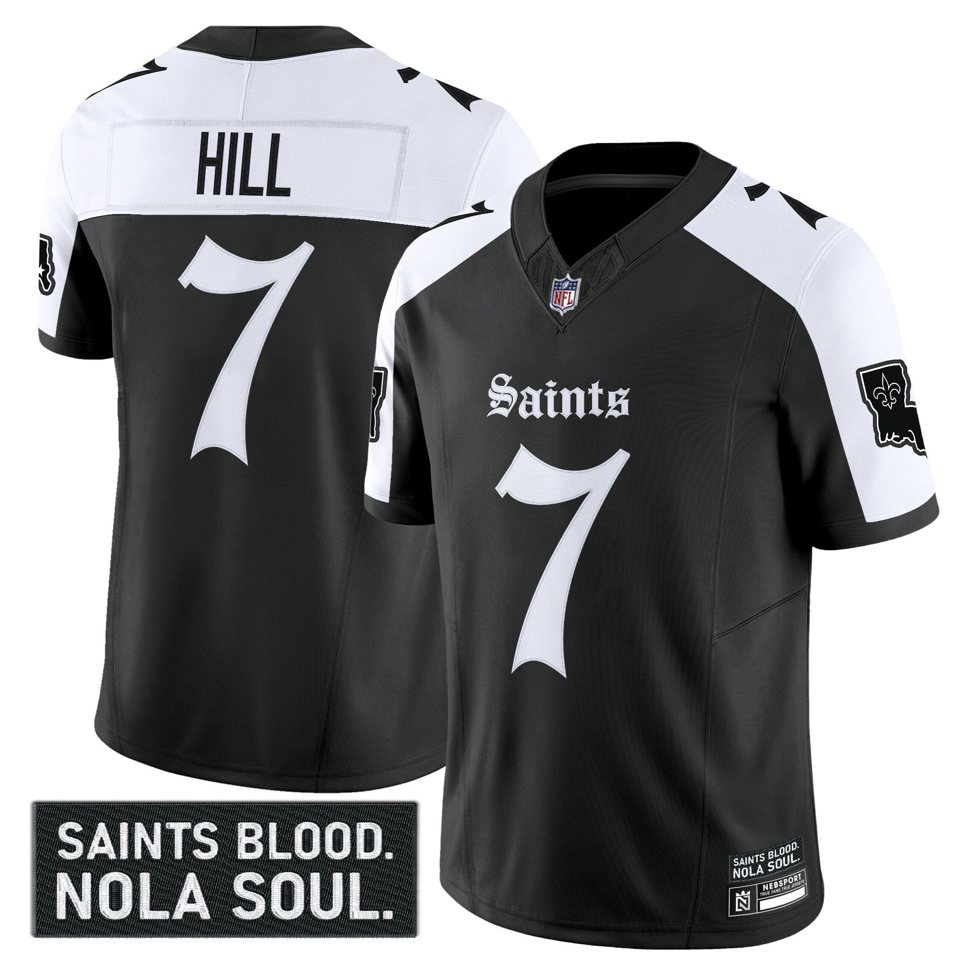 Taysom Hill Men's New Orleans Saints Gothic Vieux CarrÃƒÆ’Ã‚Â© Edition Vapor Alternate Jersey - All Stitched