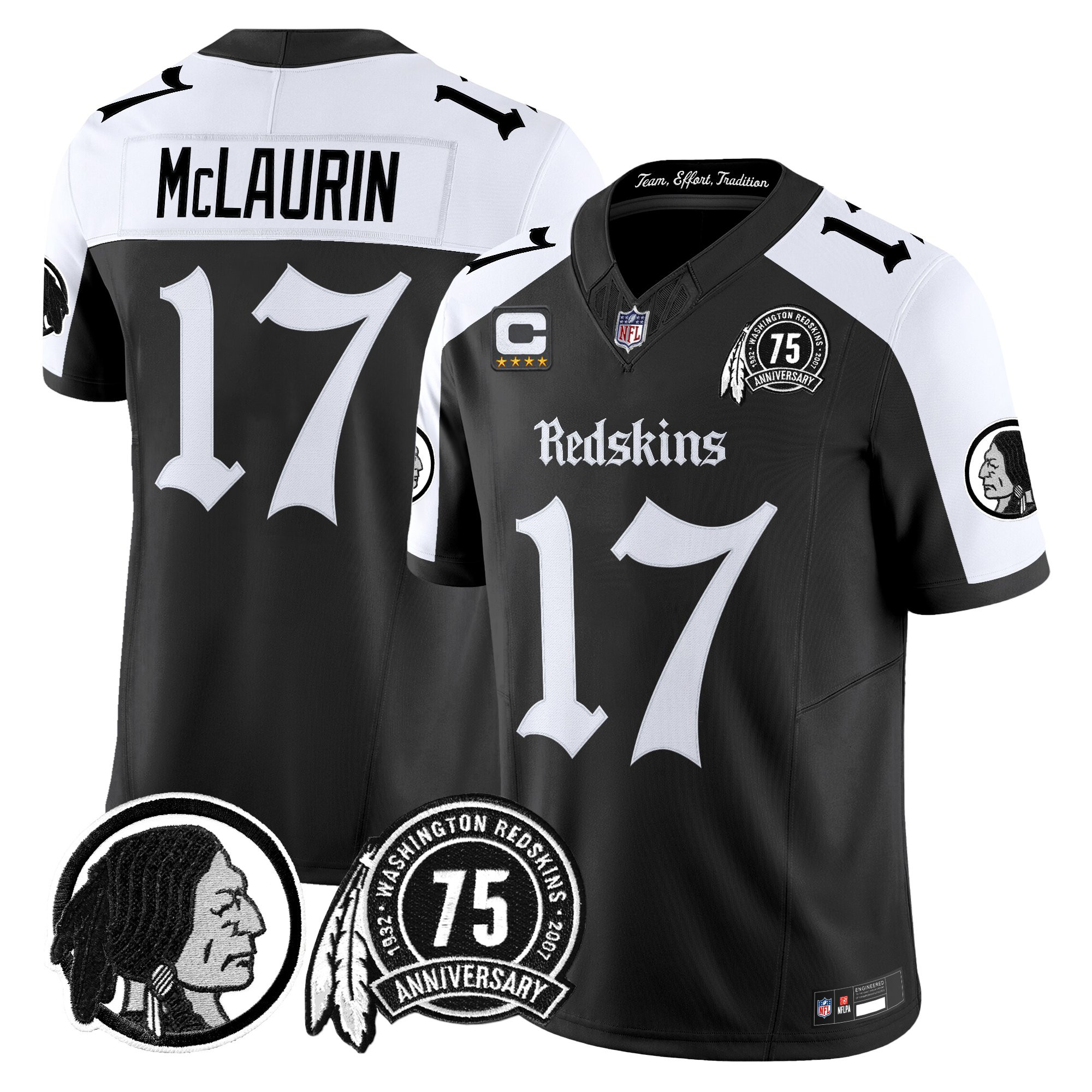 Terry McLaurin Men's Washington Commanders Gothic Capital Edition Vapor Limited Alternate Jersey - All Stitched