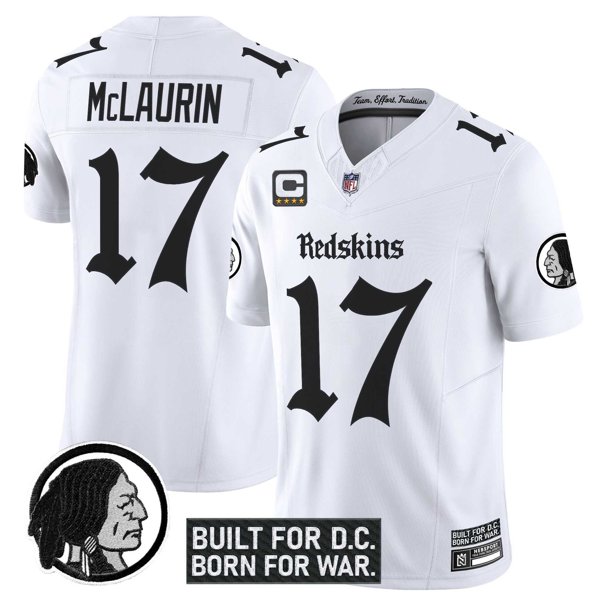 Terry McLaurin Men's Washington Commanders Gothic Capital Edition Vapor Limited White Jersey V2 - All Stitched