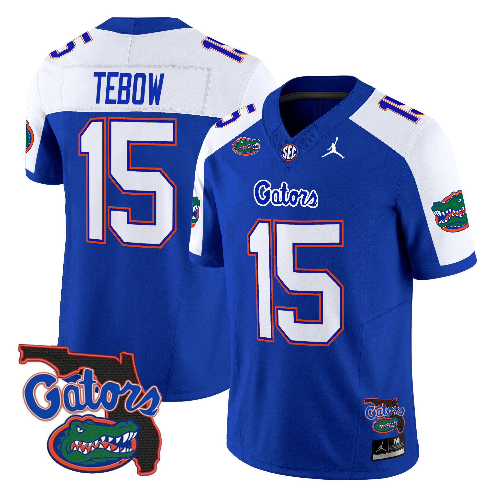 Tim Tebow Men's Florida Gators 2025 Florida Patch Vapor Limited Royal Alternate Jersey - All Stitched