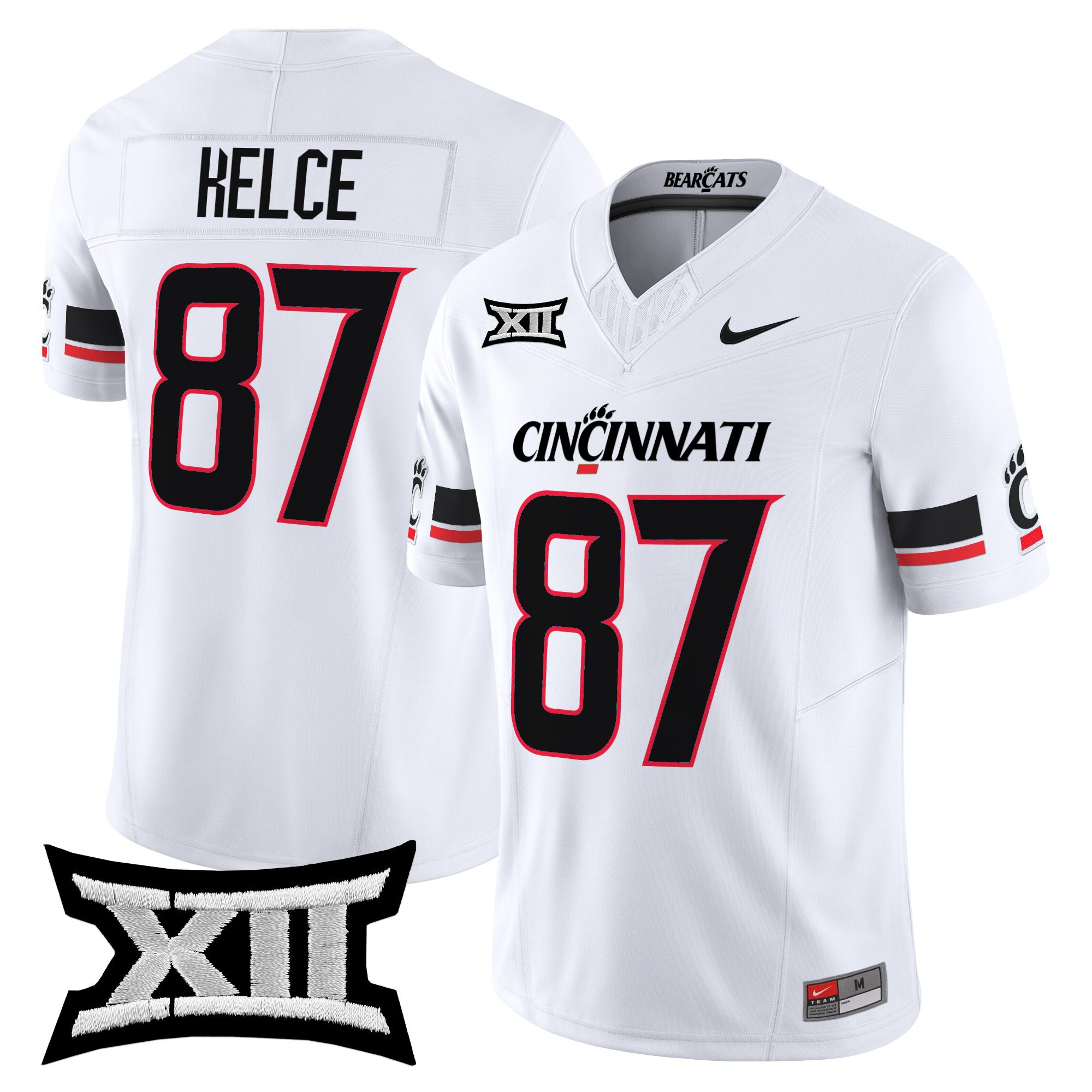 Travis Kelce Men's Cincinnati Bearcats 2025 Vapor Limited White Jersey - All Stitched
