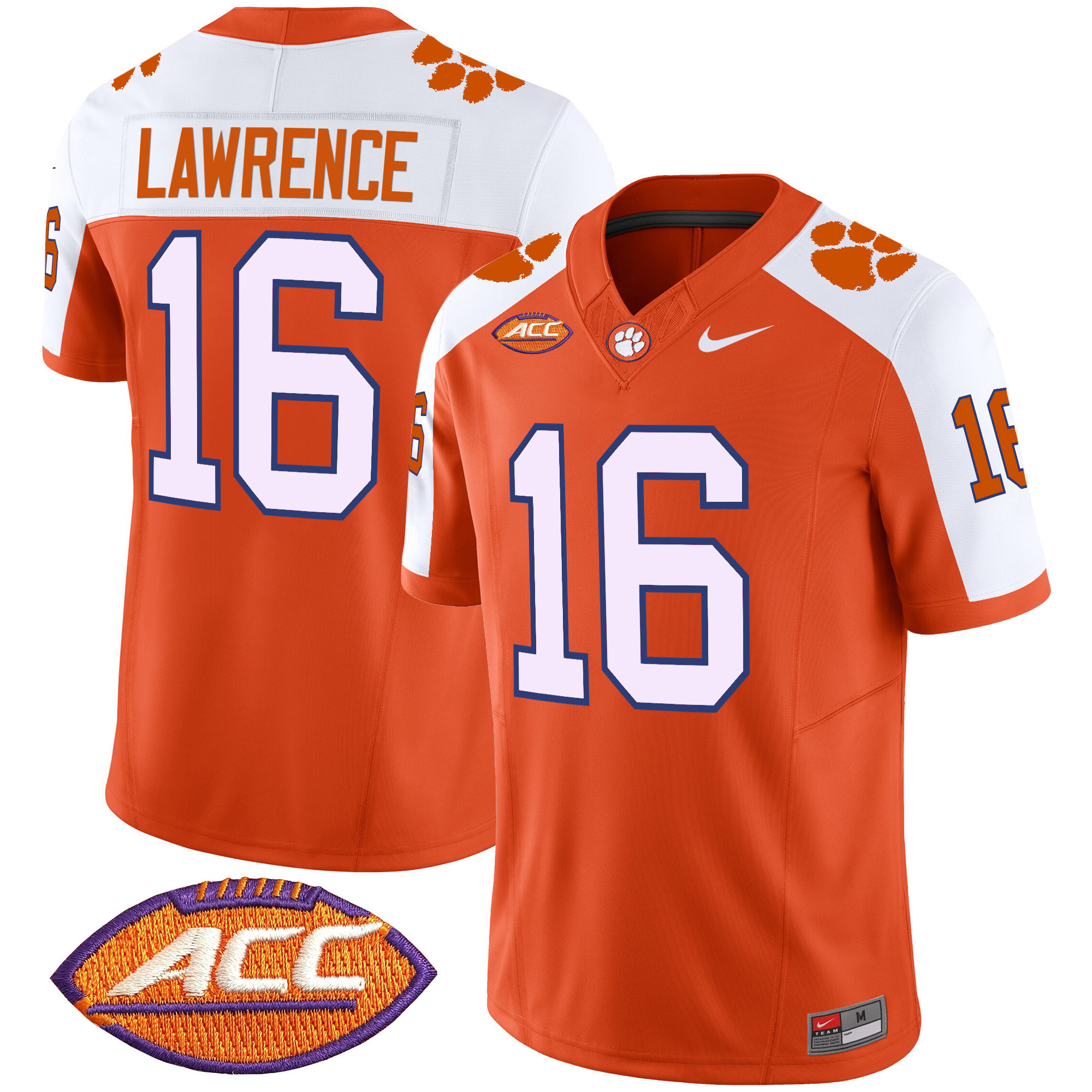 Trevor Lawrence Men's Clemson Tigers 2025 Vapor Limited Orange Alternate Jersey - All Stitched