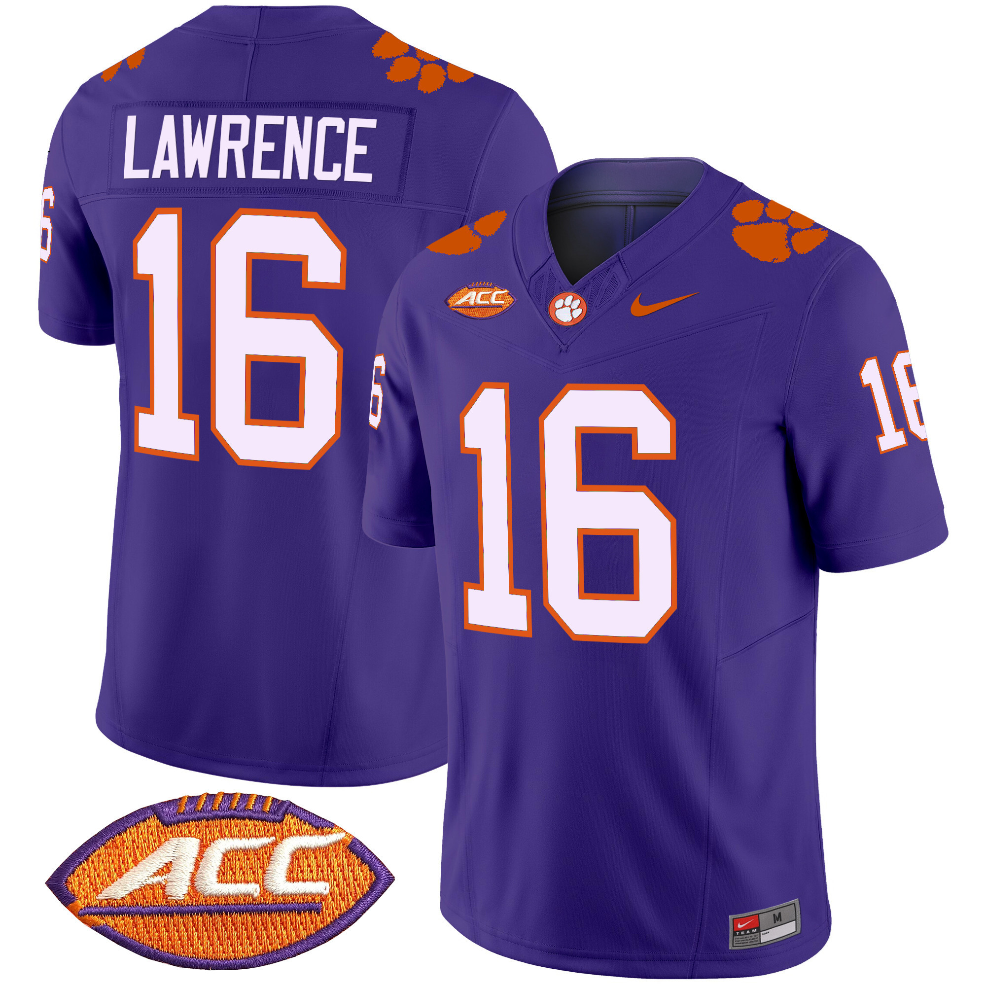 Trevor Lawrence Men's Clemson Tigers 2025 Vapor Limited Purple Jersey - All Stitched