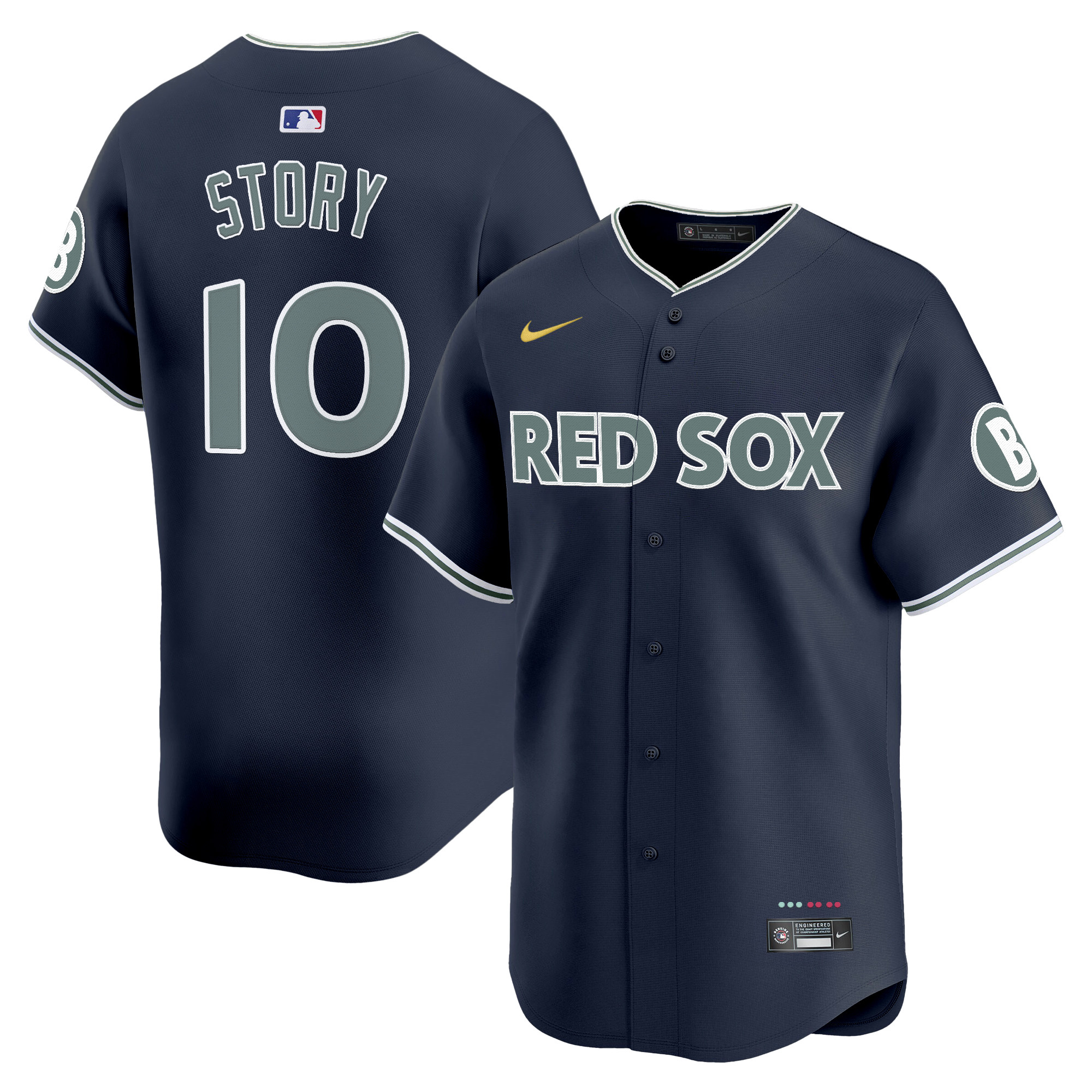 Trevor Story Men's Boston Red Sox 2025 City Connect Vapor Premier Limited Navy Jersey - All Stitched