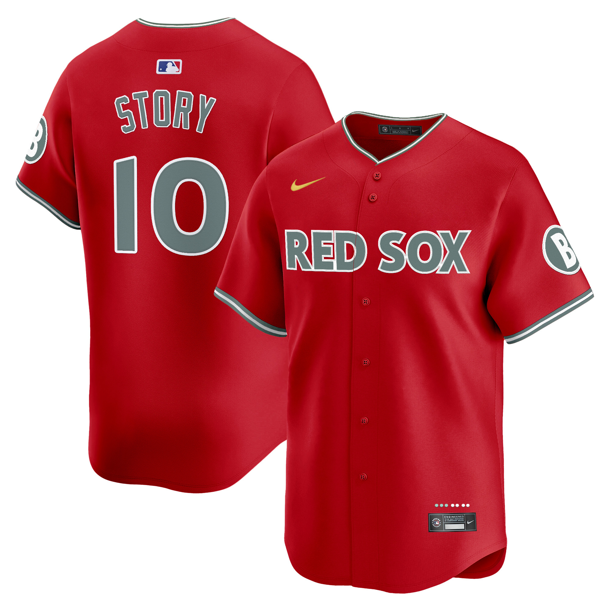 Trevor Story Men's Boston Red Sox 2025 City Connect Vapor Premier Limited Red Jersey - All Stitched