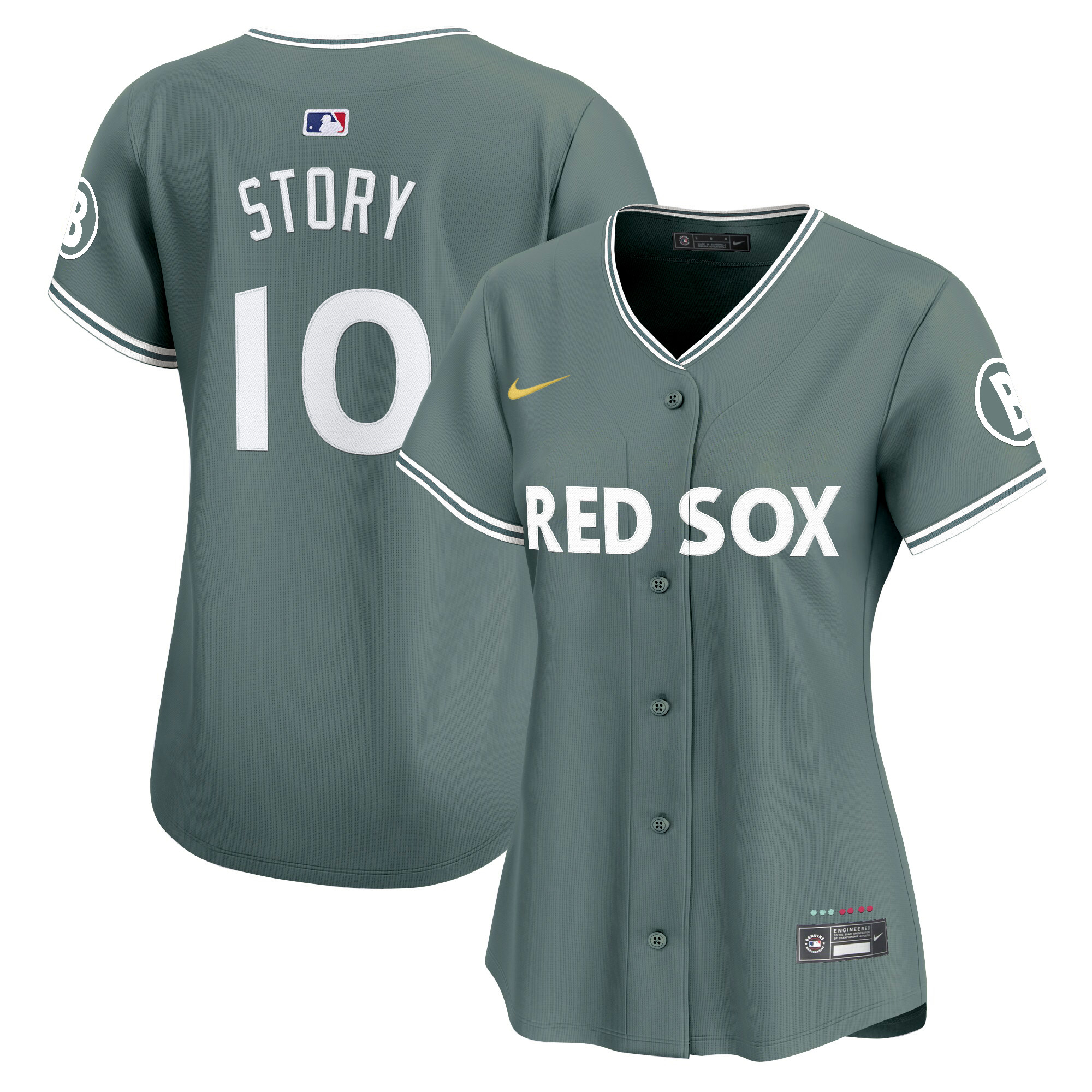 Trevor Story Women's Boston Red Sox 2025 City Connect Vapor Premier Limited Green Jersey - All Stitched