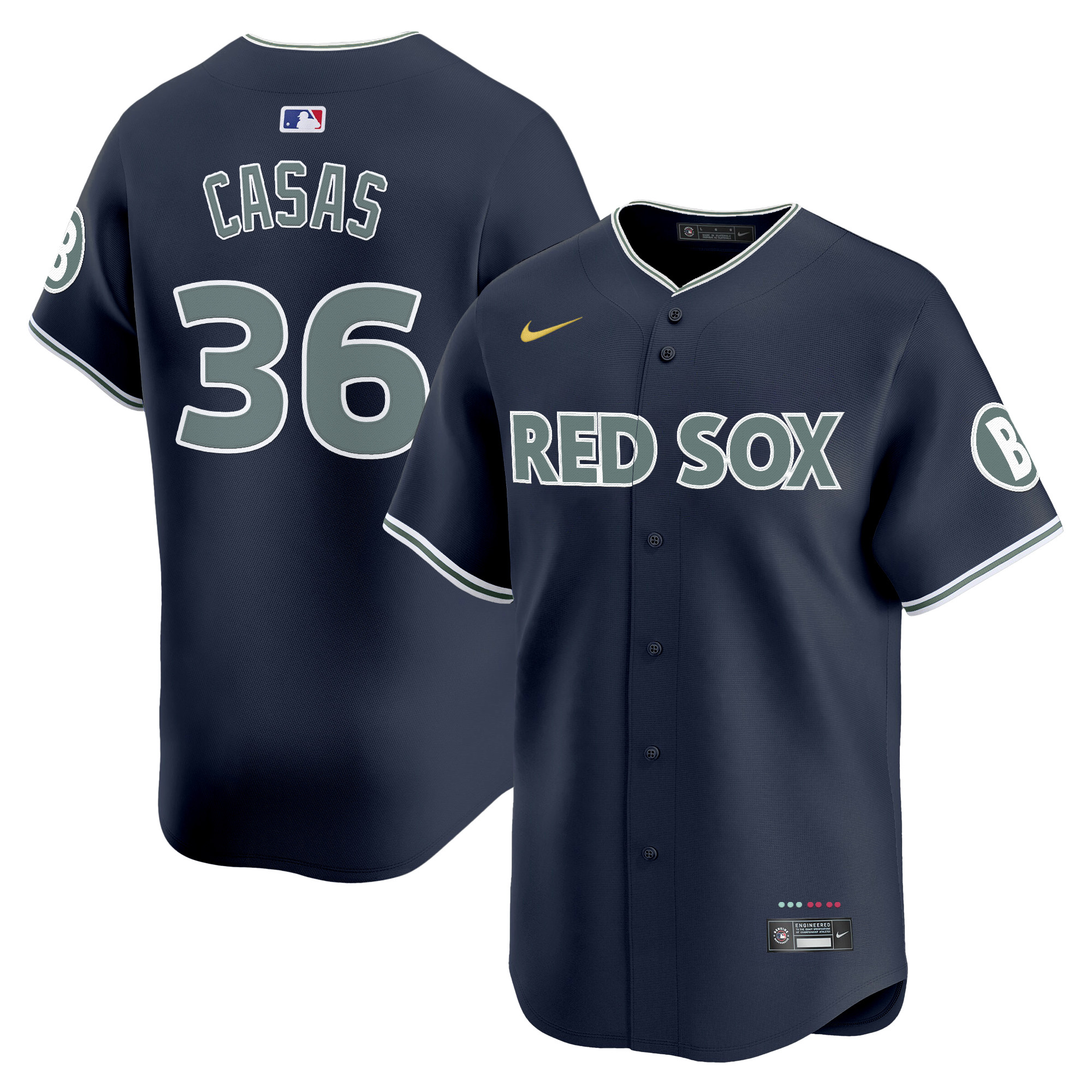 Triston Casas Men's Boston Red Sox 2025 City Connect Vapor Premier Limited Navy Jersey - All Stitched