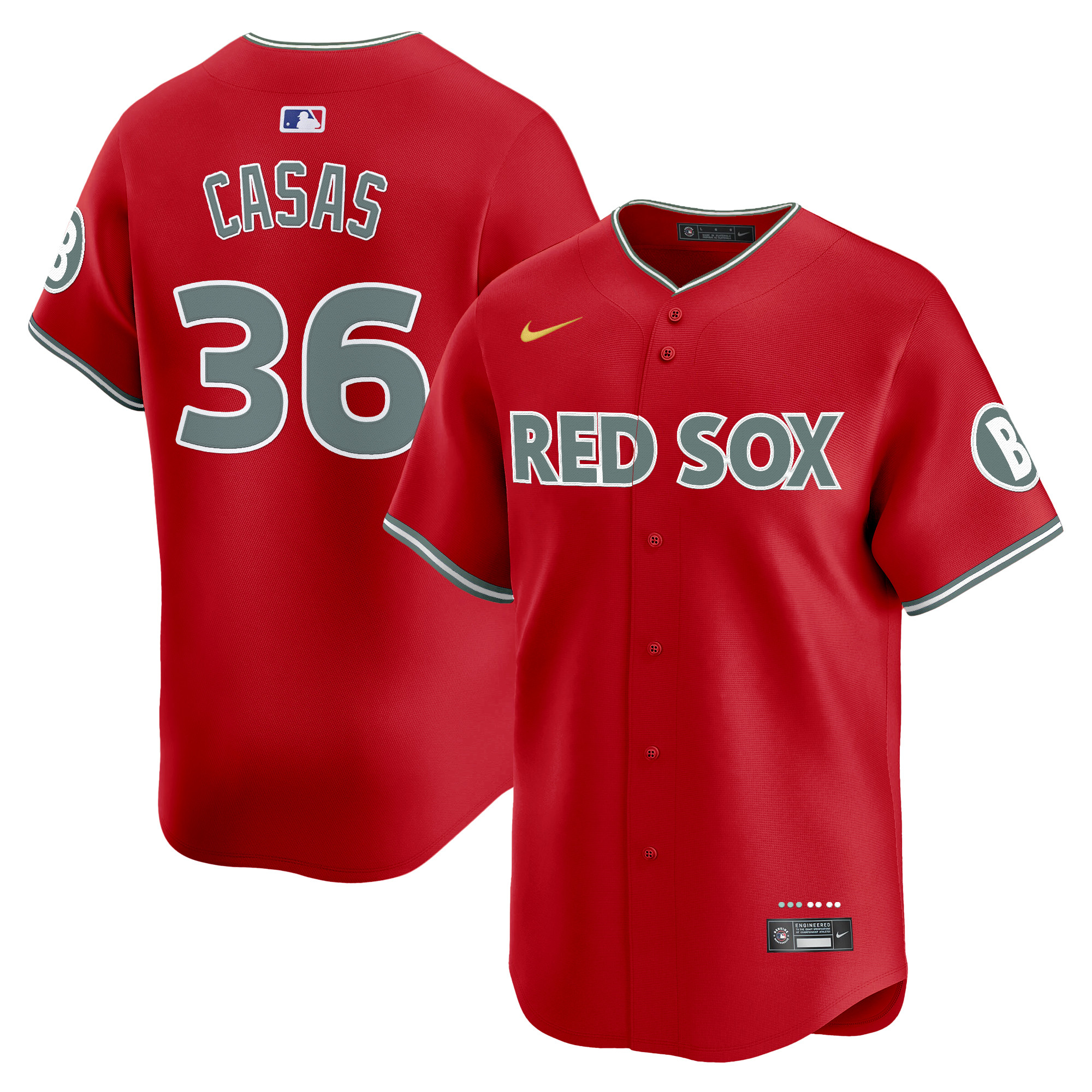 Triston Casas Men's Boston Red Sox 2025 City Connect Vapor Premier Limited Red Jersey - All Stitched