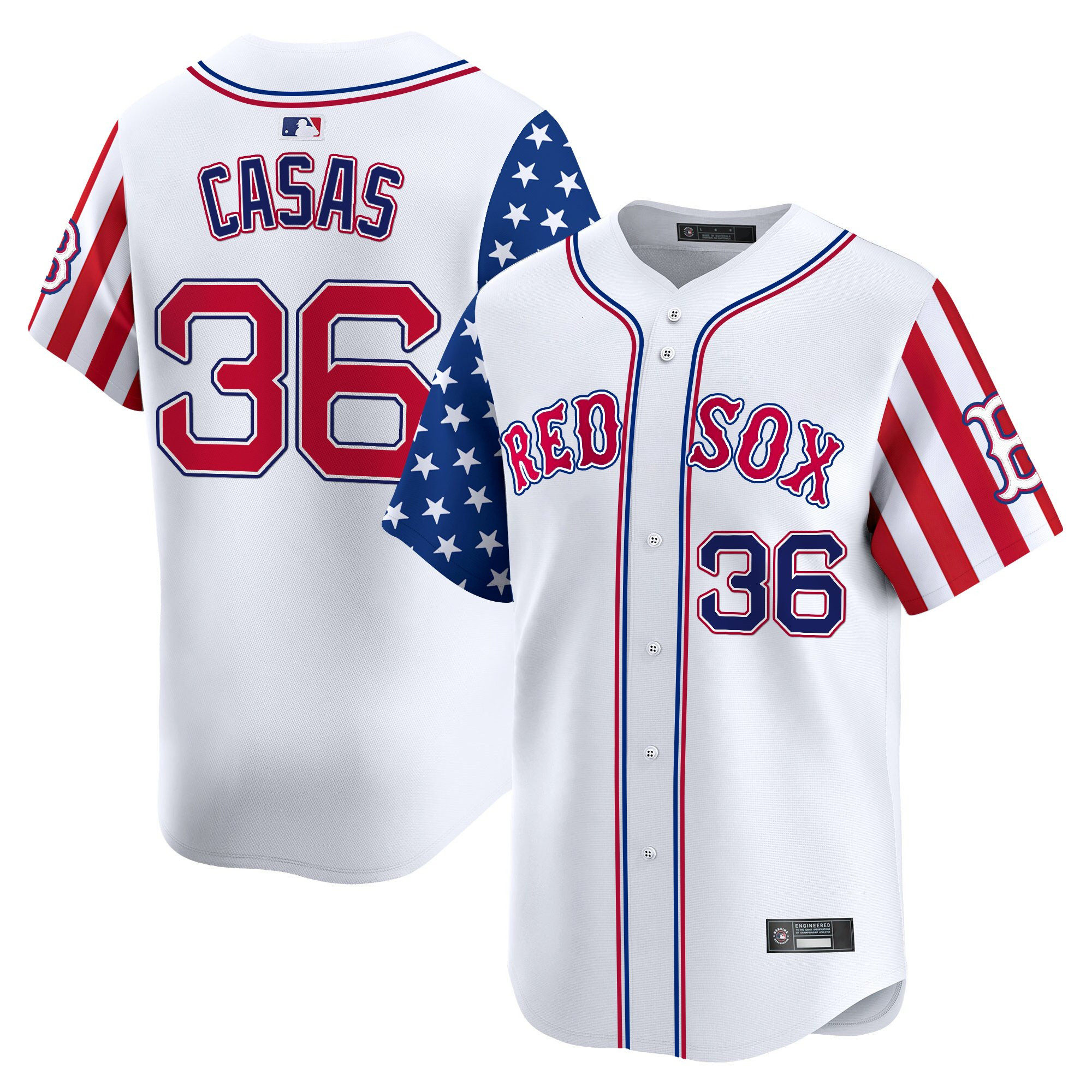 Triston Casas Men's Boston Red Sox 2025 Memorial Day Vapor Premier Limited White Jersey - All Stitched